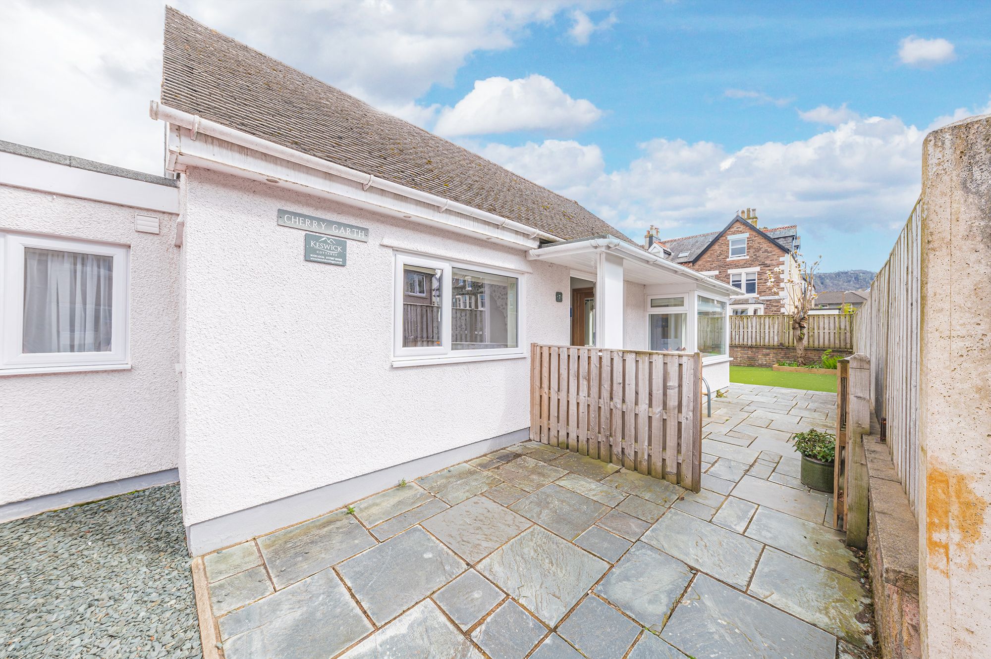 The property boasts a private off-street parking space