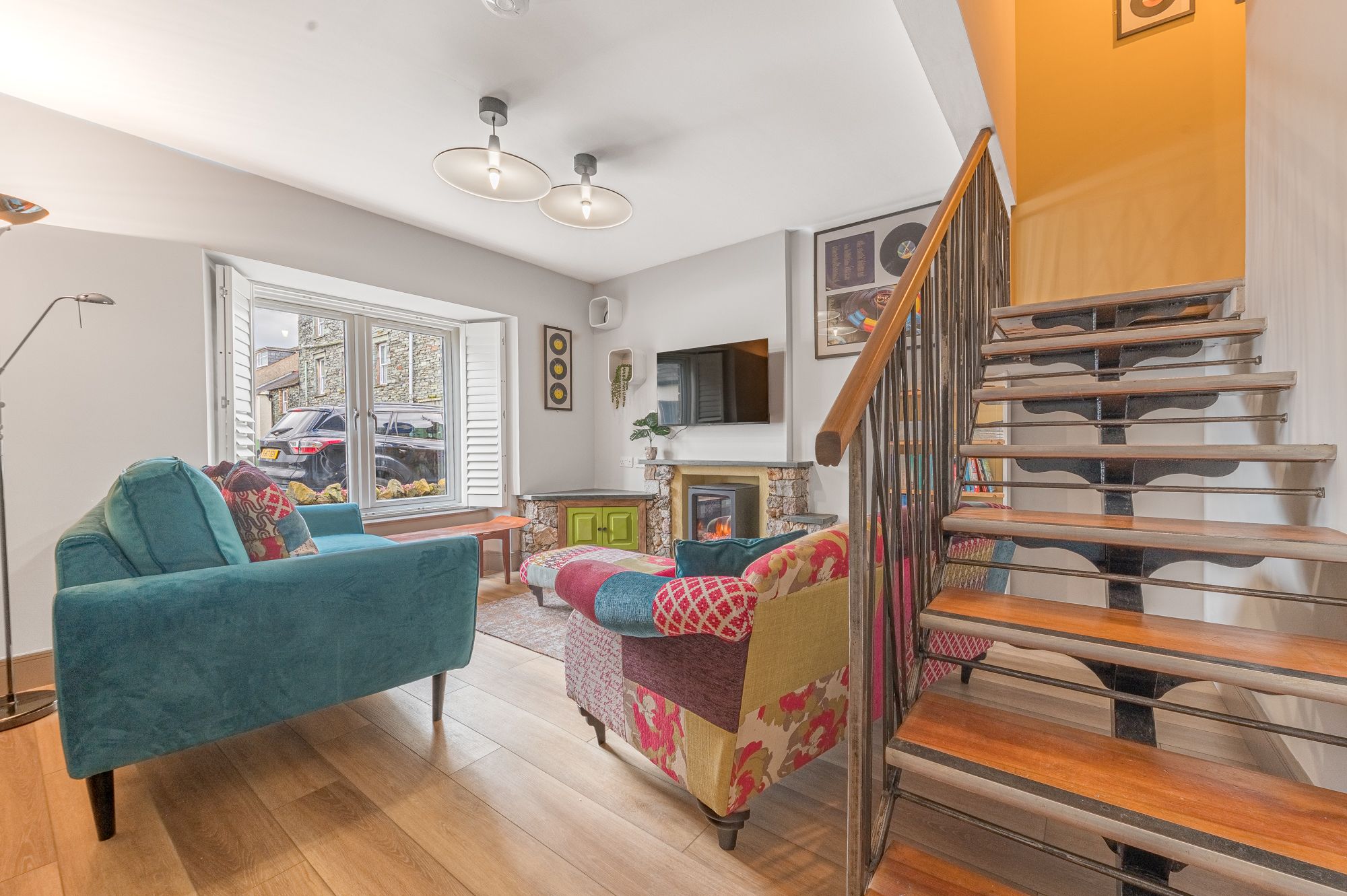 You can enjoy your favourite shows on the wall mounted smart TV