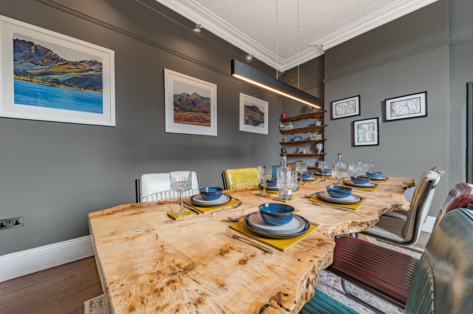 Also on the first floor, you will find the dining area which leads through to the kitchen