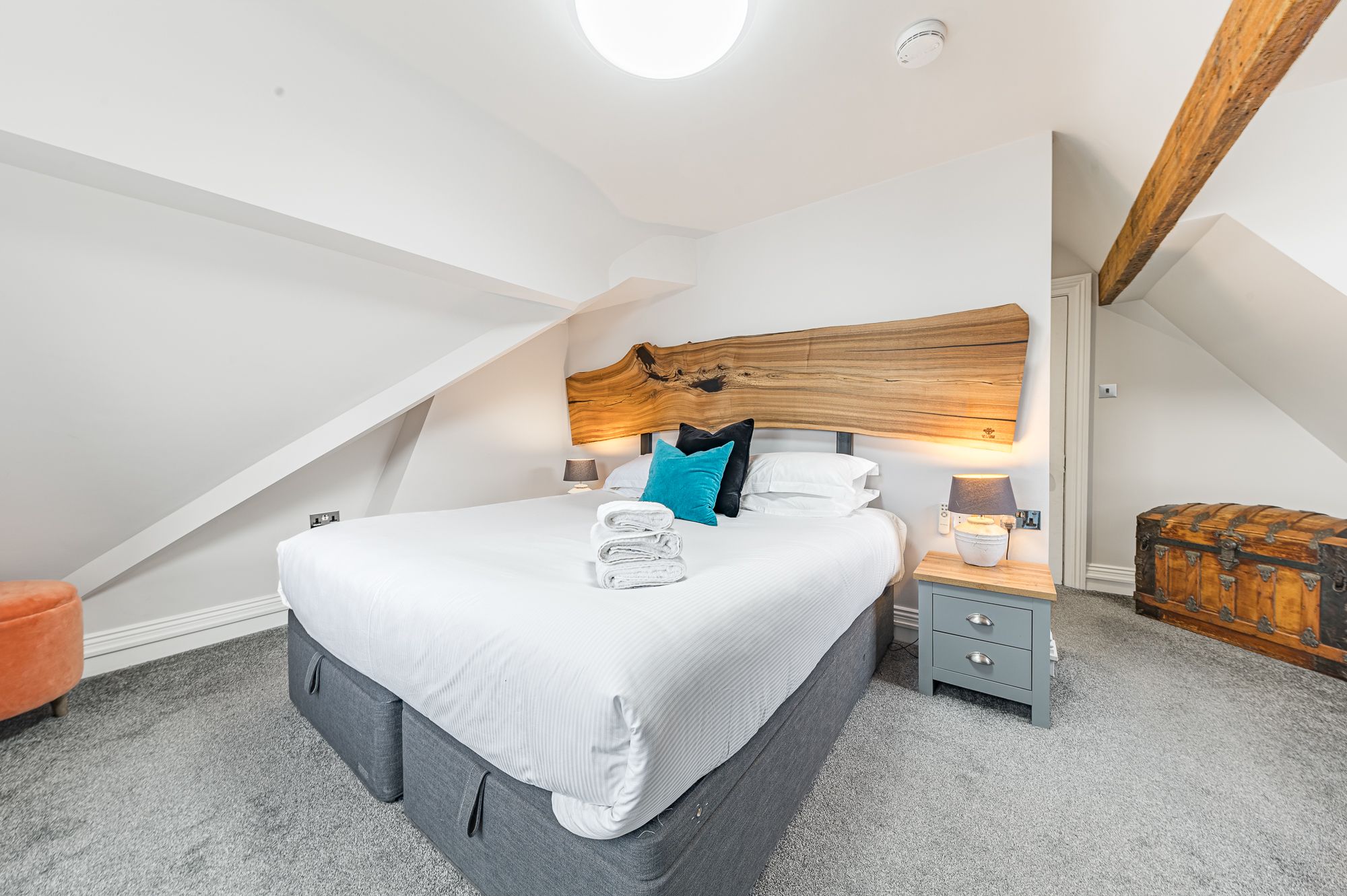 You can enjoy a wonderful nights sleep up in the eaves of The Eyrie