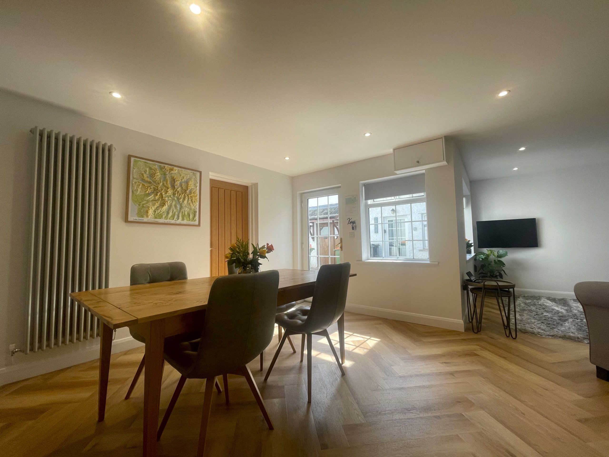 The 18h century cottage has a beautiful modern interior