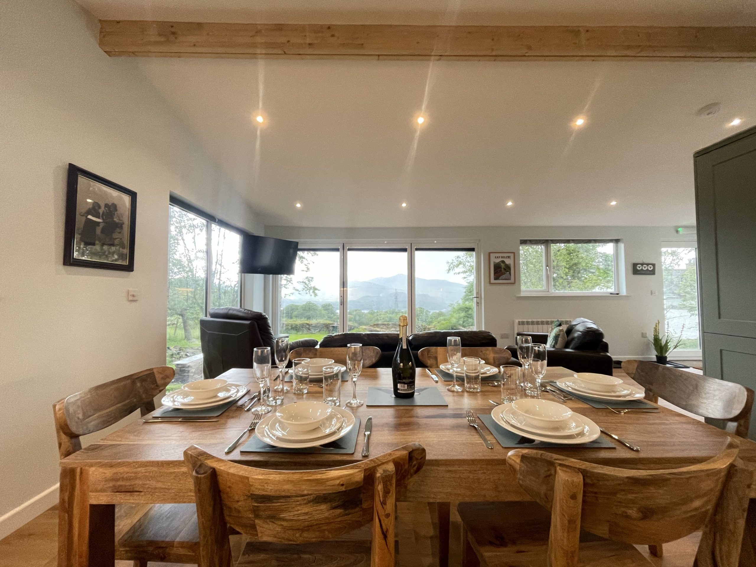 A large dining table, perfect for dinners and games nights