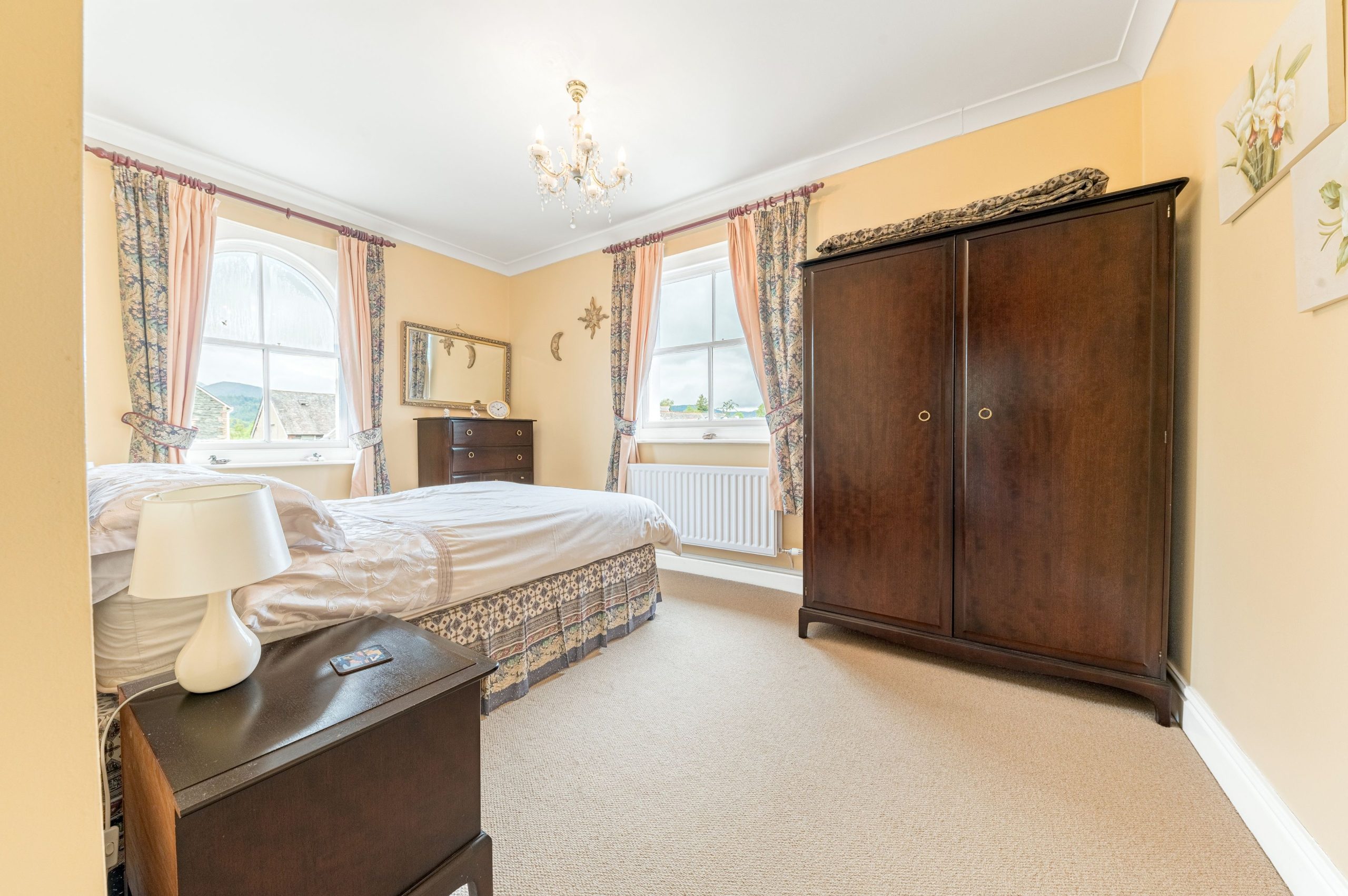 The master bedroom is a lovely relaxing space 