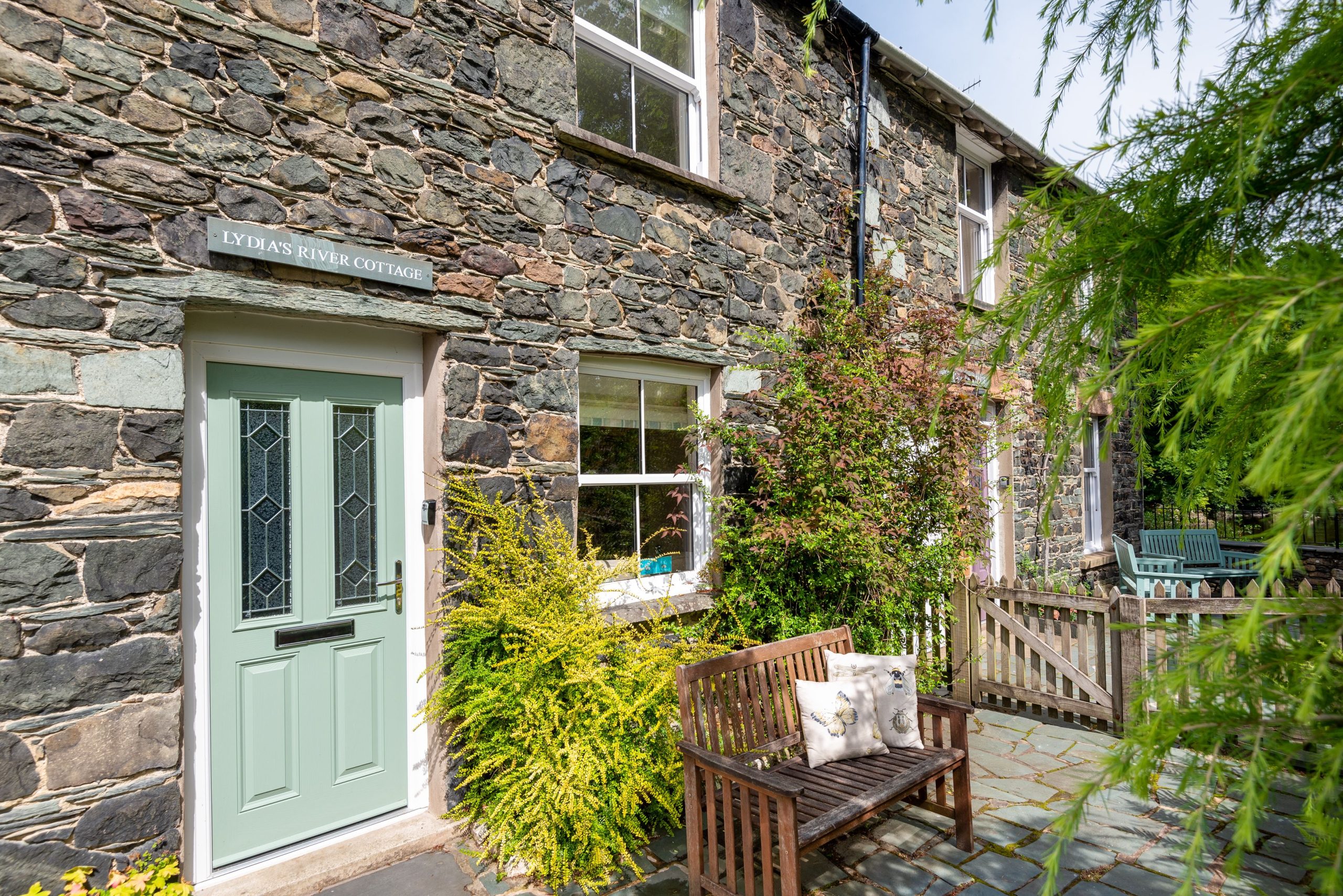 A welcoming entrance to Lydia's Riverside Cottage