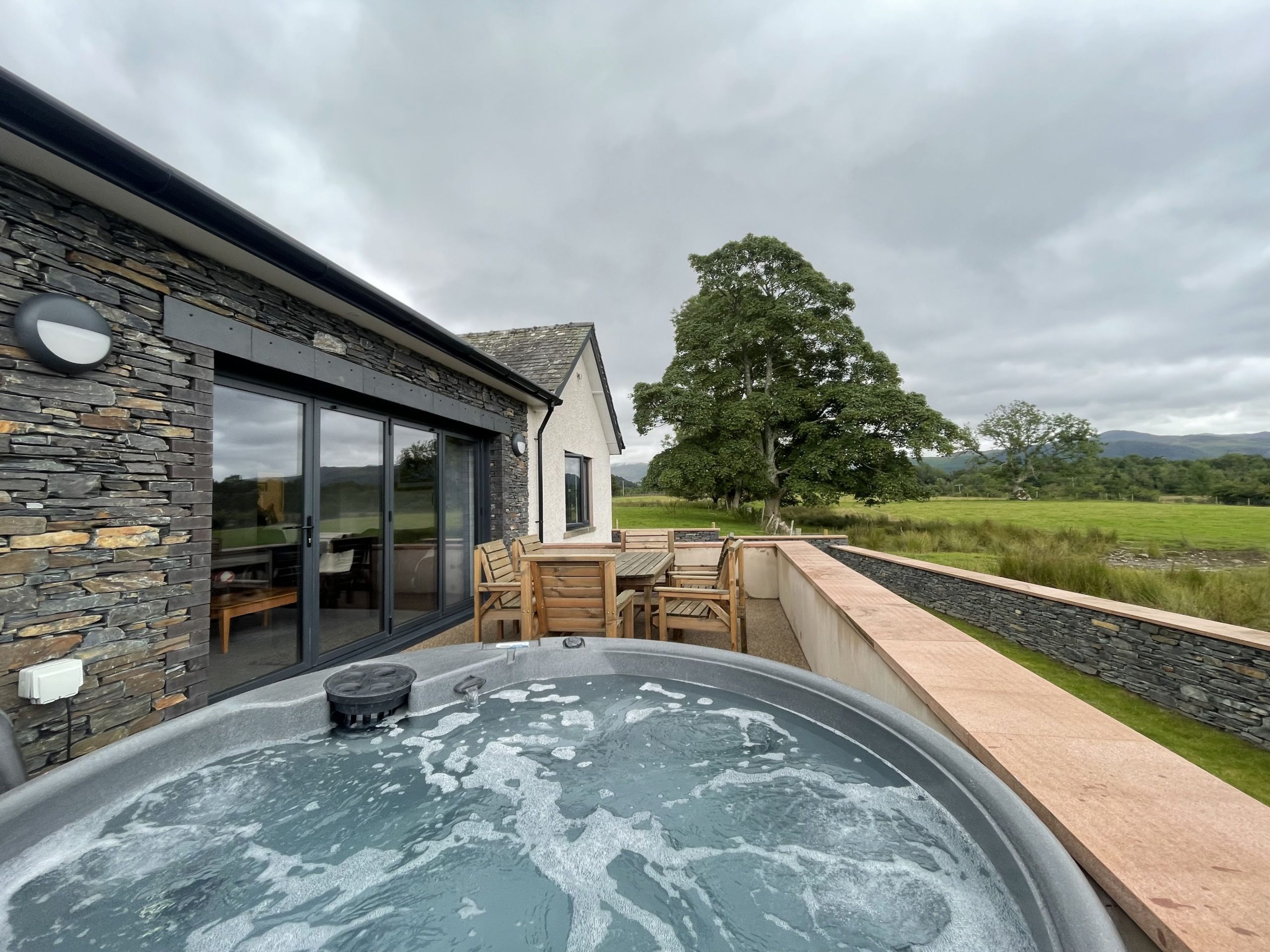 What better way to relax after a long walk in the fells than a dip in the hot tub?