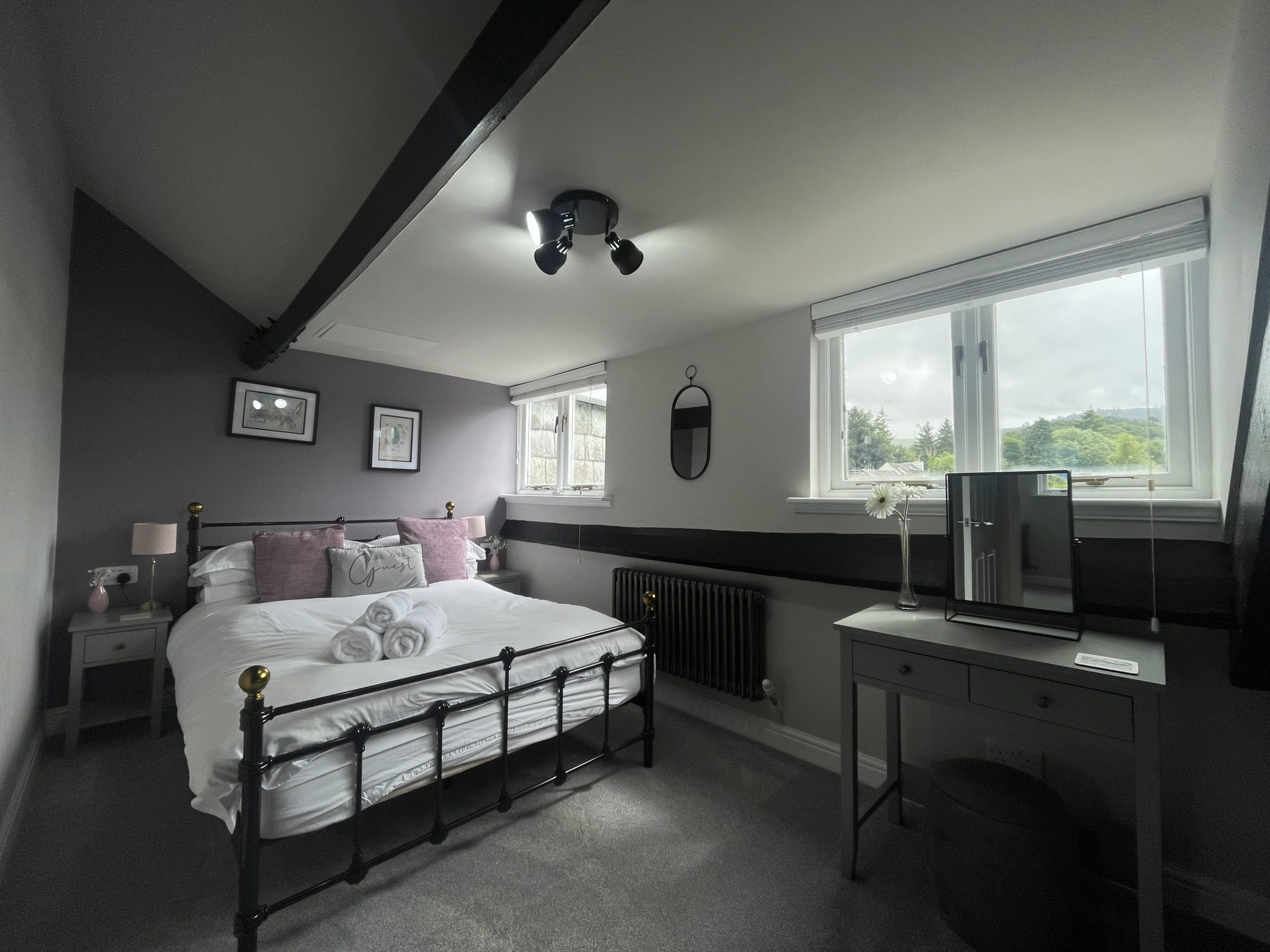 The second bedroom with views towards Crow Park