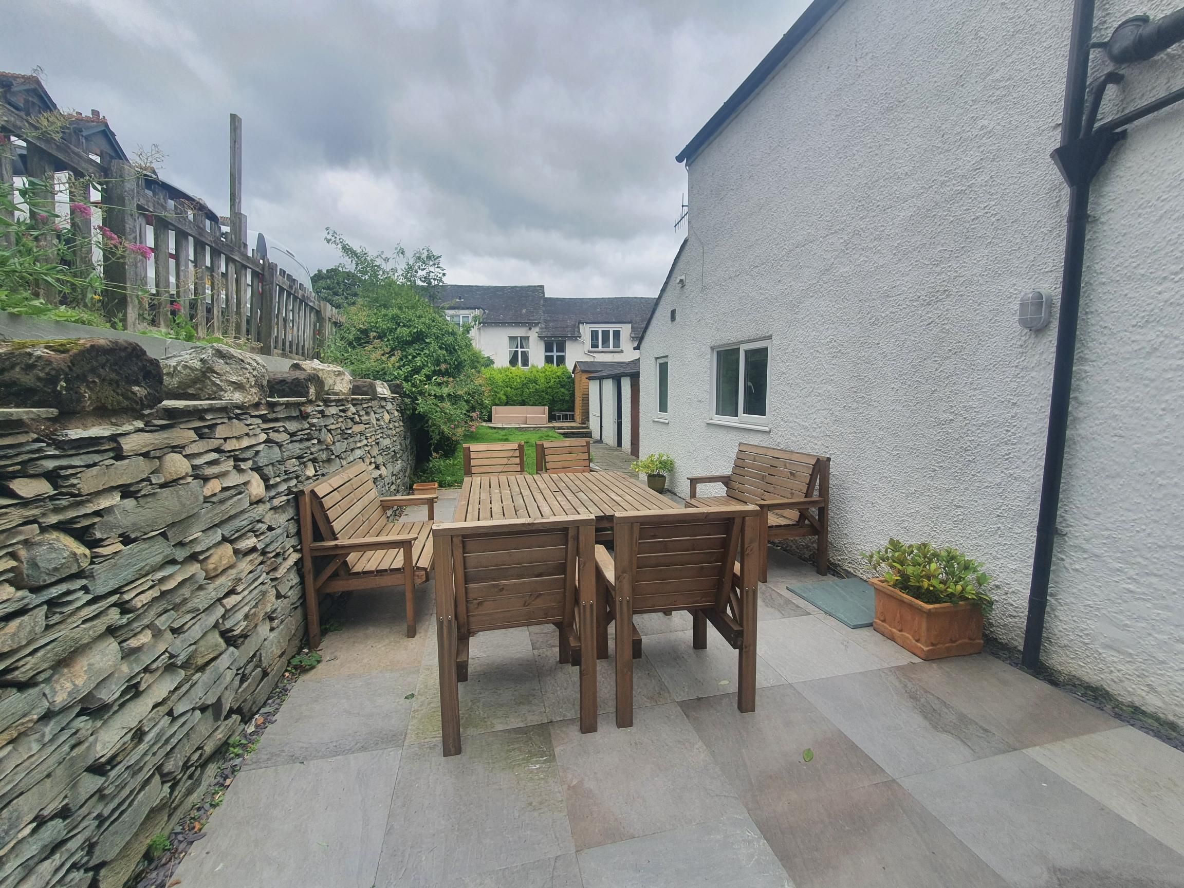 Outdoor furniture is provided so you can enjoy al fresco dinners