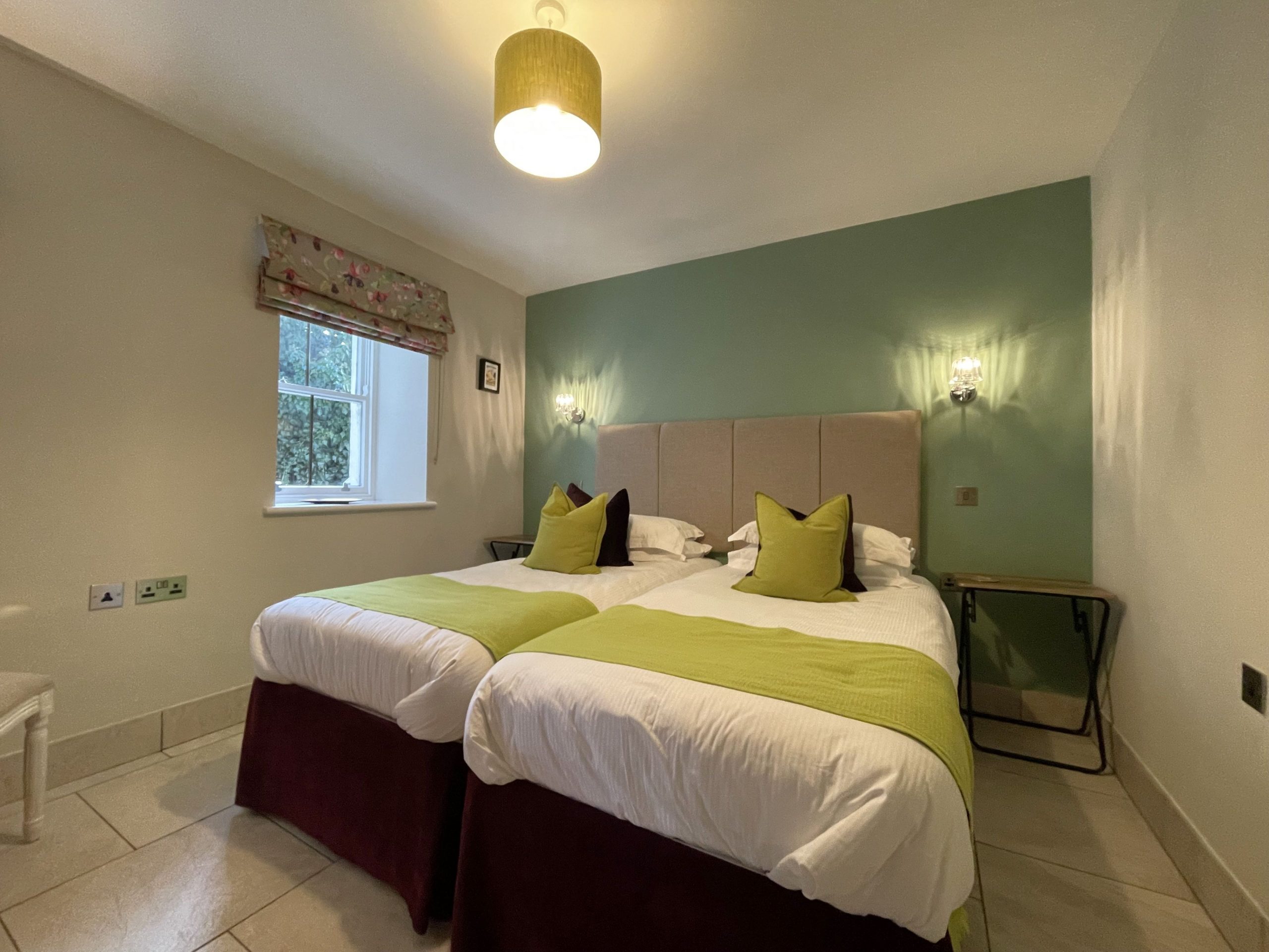 Comfortable super-king bed can be turned into a twin on request