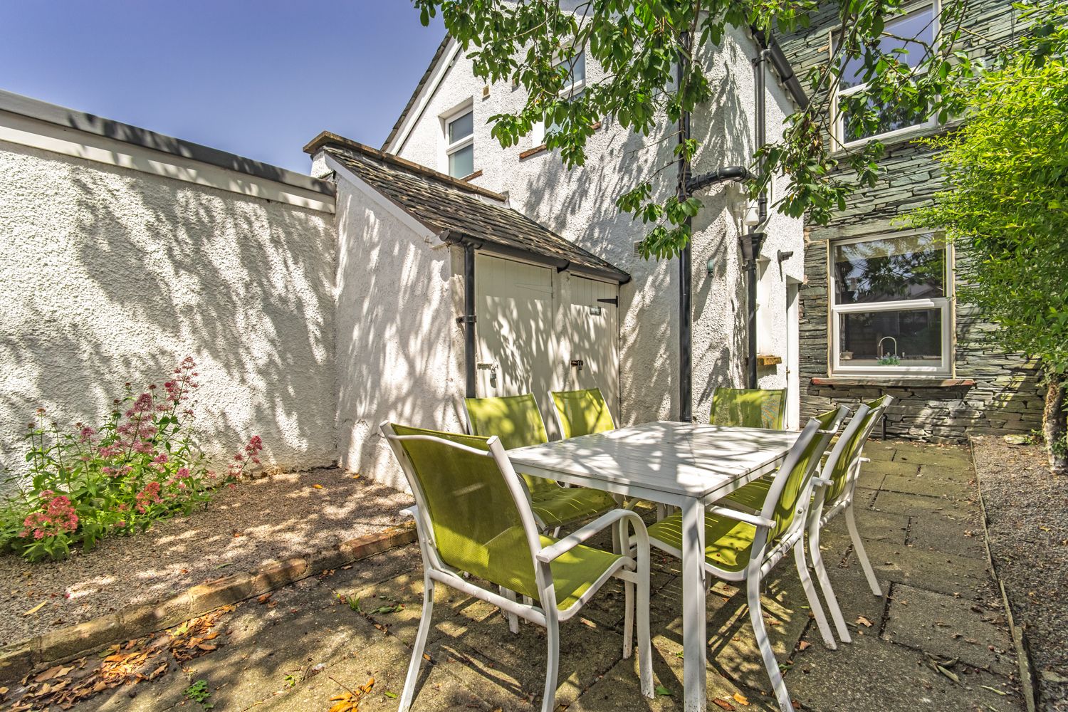 Outdoor seating to enjoy a drink and some sunshine after a long day. 