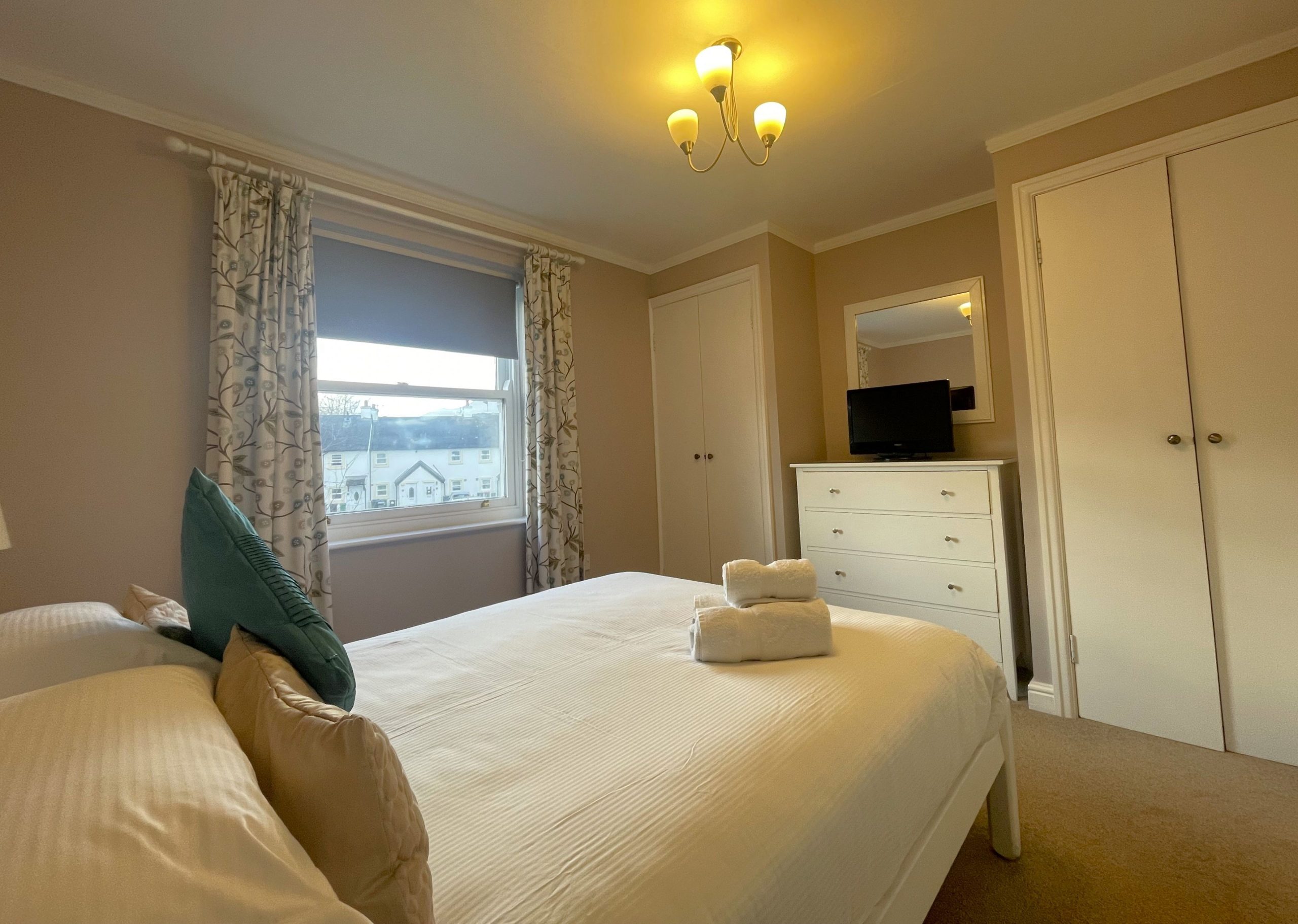 Enjoy a quiet morning with a cup of tea and tv in bed