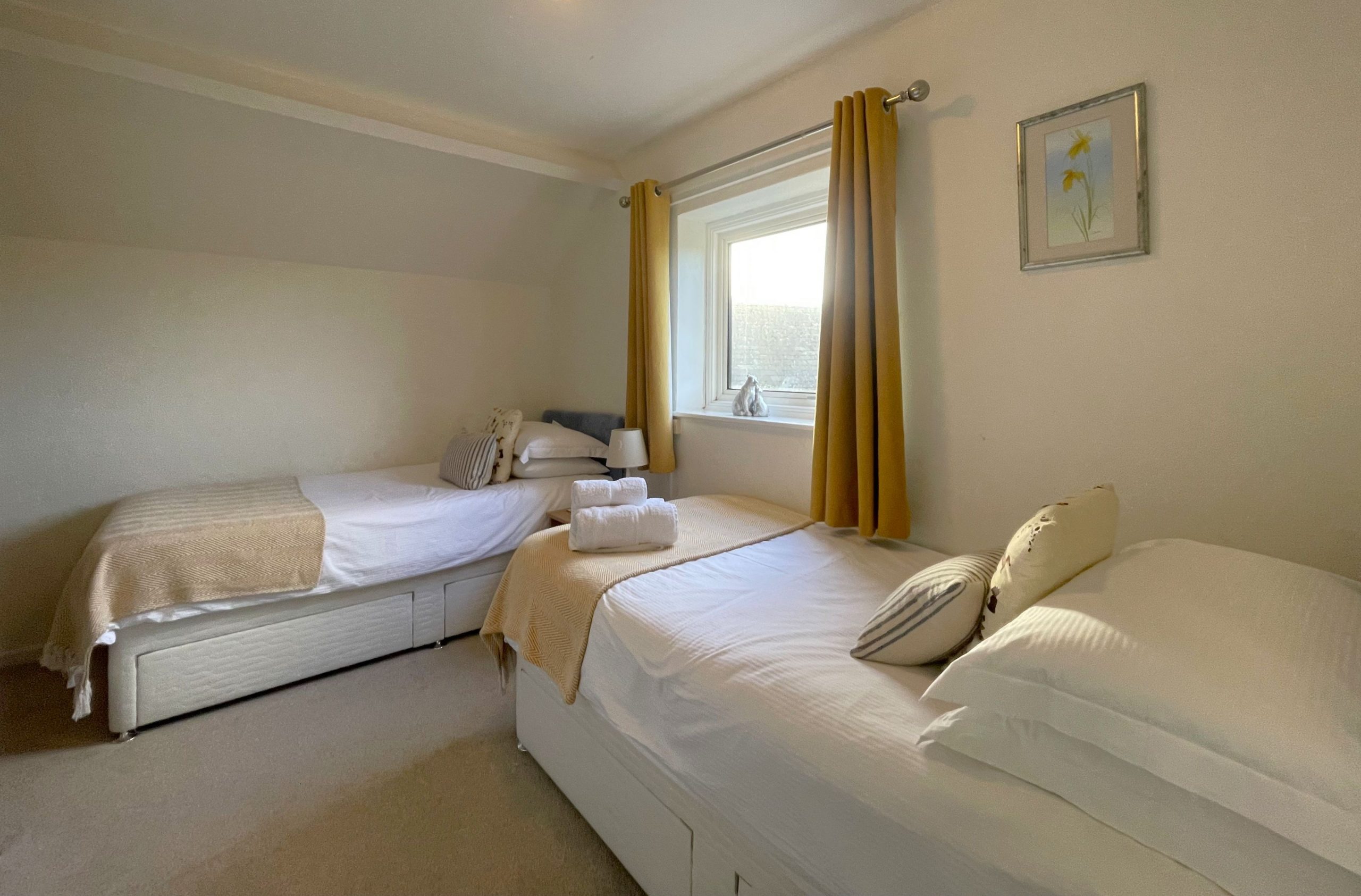 In all the beds provided you can enjoy a restful night in white luxury linen sheets
