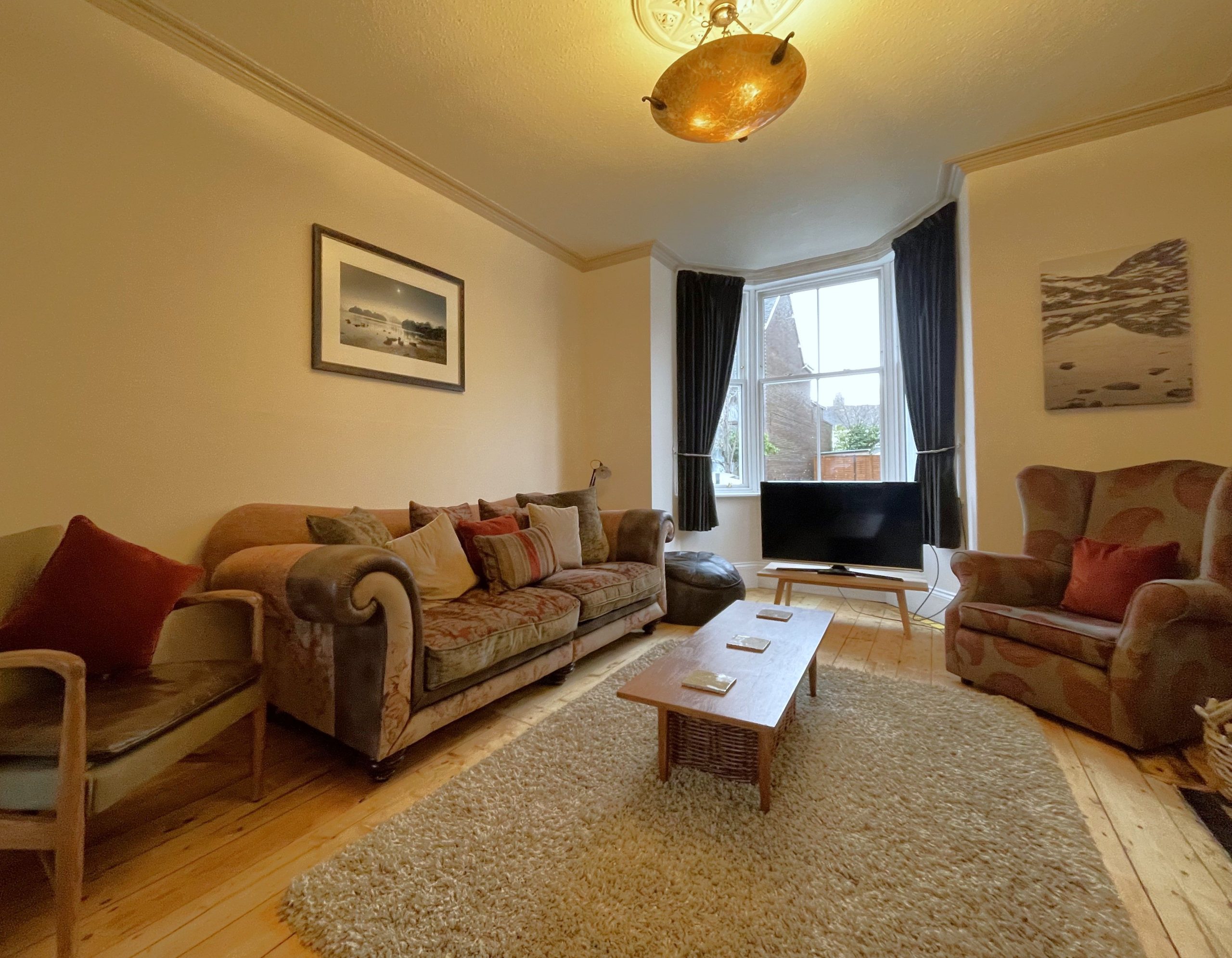 Enjoy the views from the large bay window