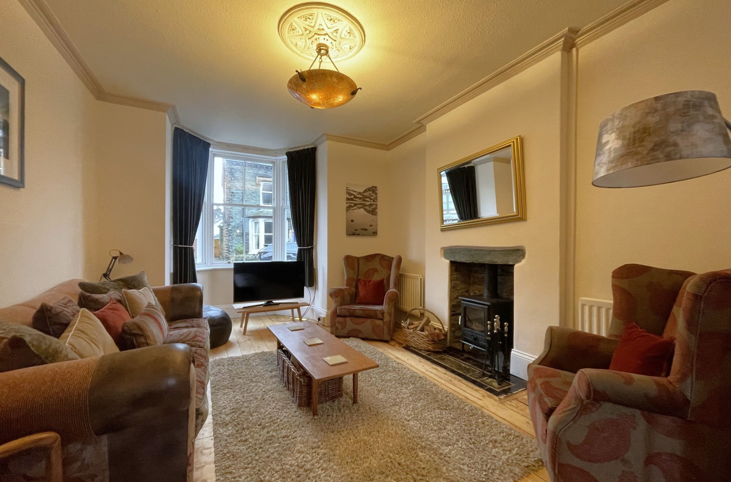 The log burner is perfect for those chilly evenings!