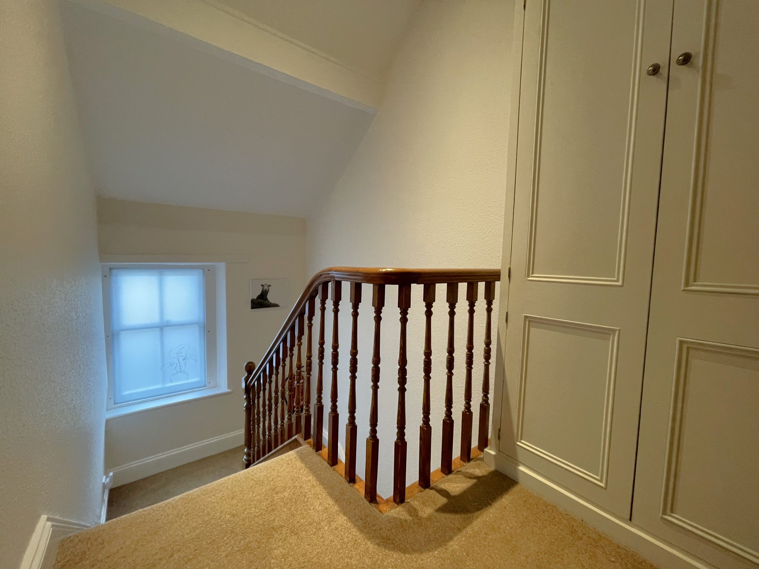 Eskin is a two storey property, with two bedrooms on the top floor