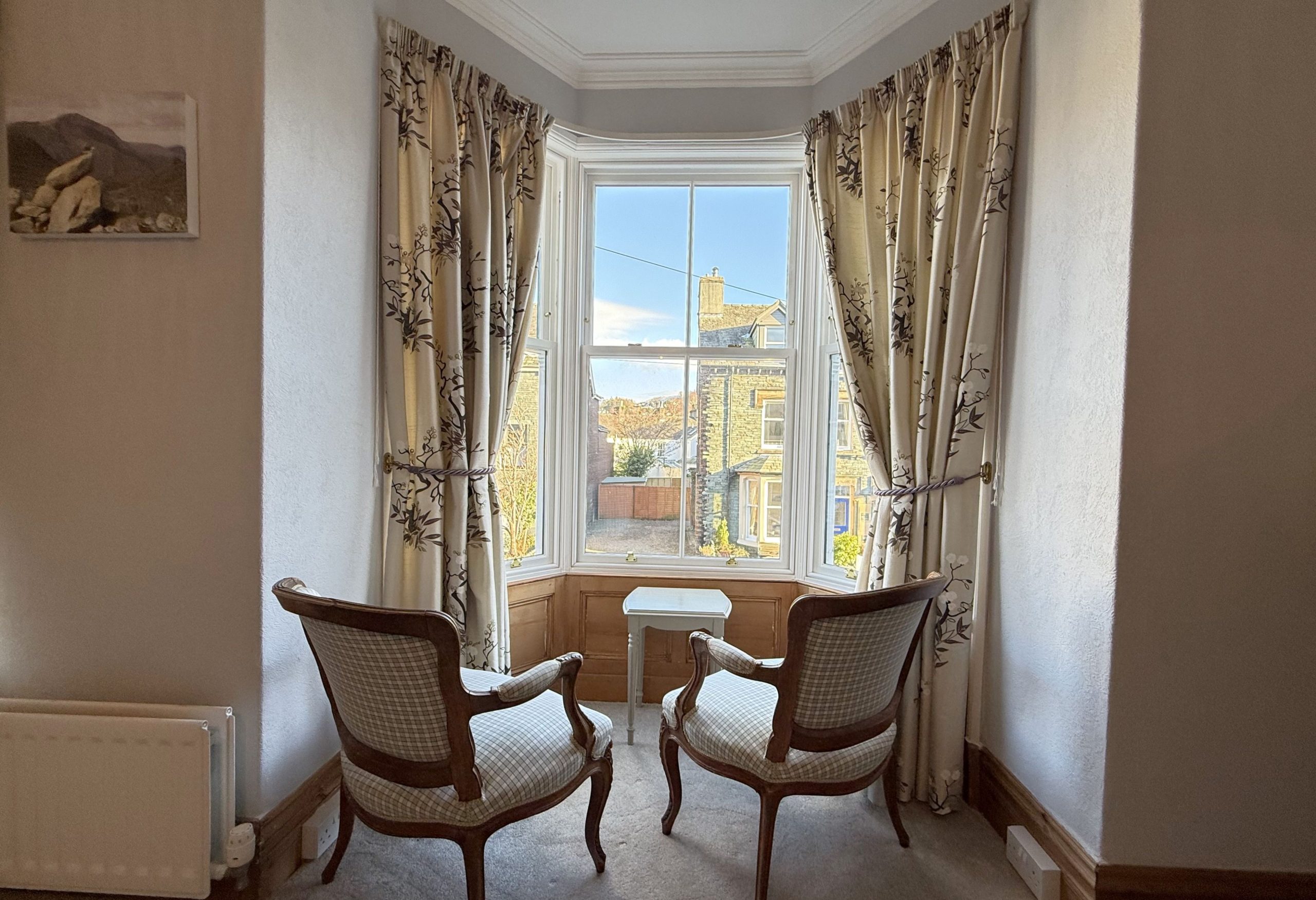 Enjoy your morning coffee by the bay window