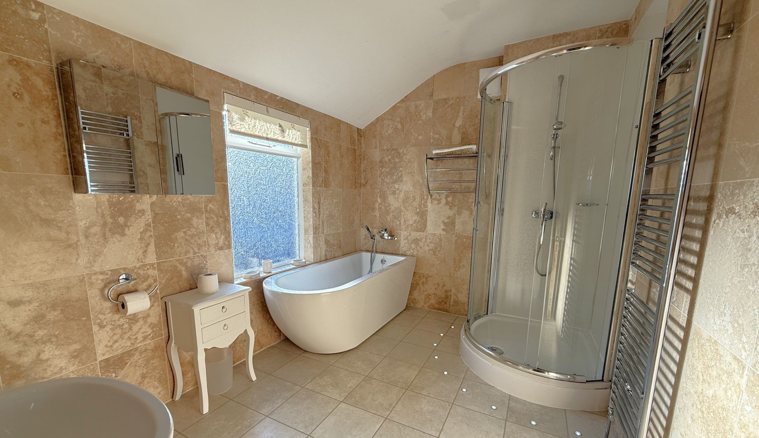 The property boasts two large family bathrooms