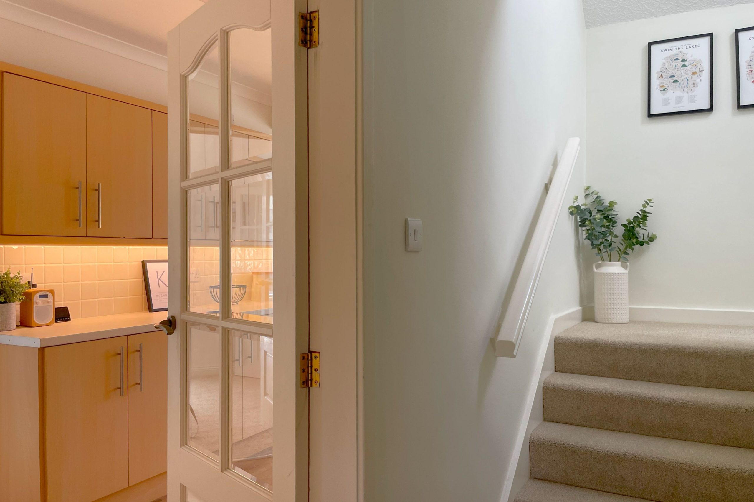 There is fun artwork throughout the property