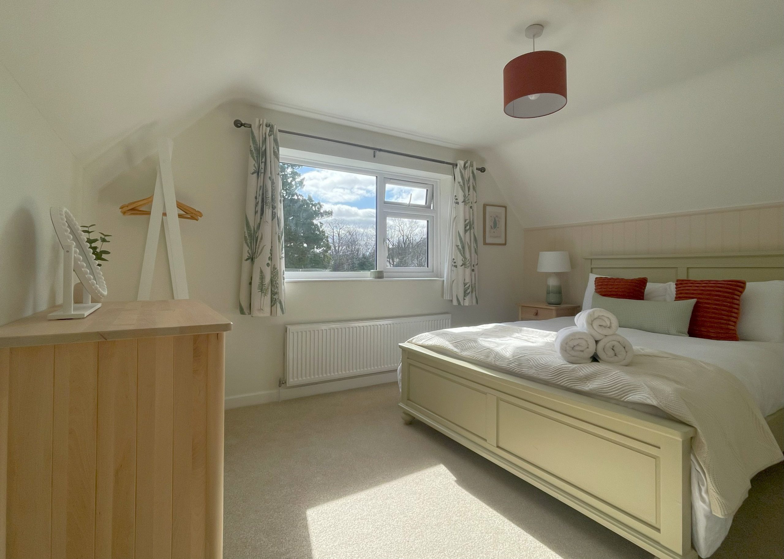 The big window lets in lots of natural light