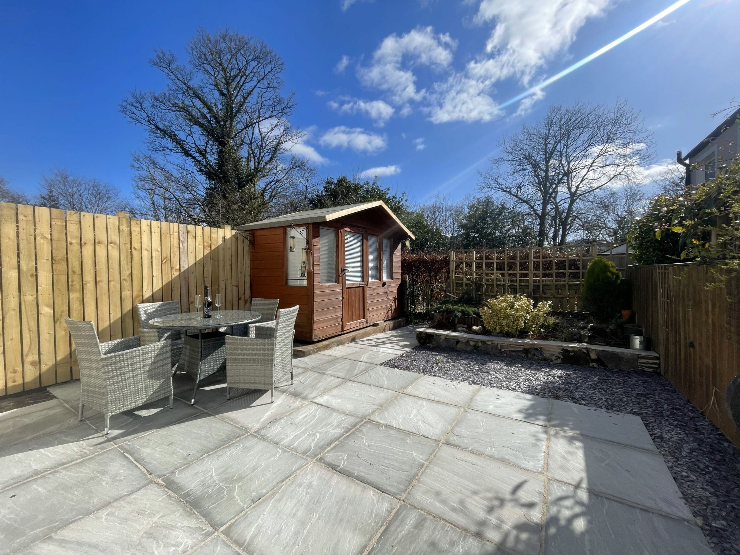 The ideal place to enjoy an alfresco drink or meal on the outdoor furniture