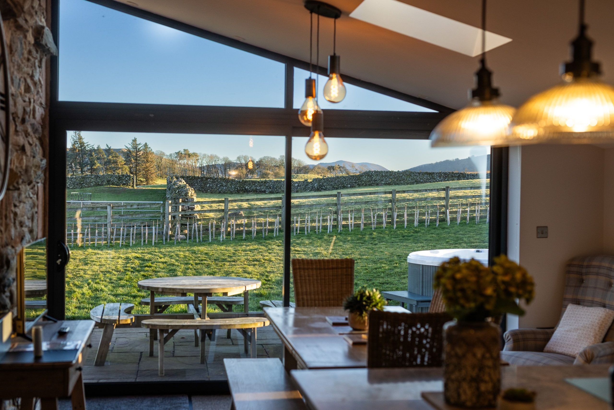 Open the patio doors to enjoy the fresh air on a warm evening