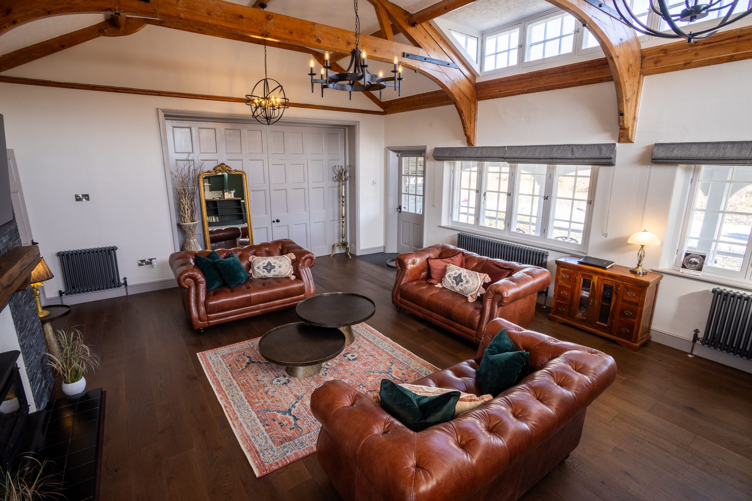 The view from the raised dining space 