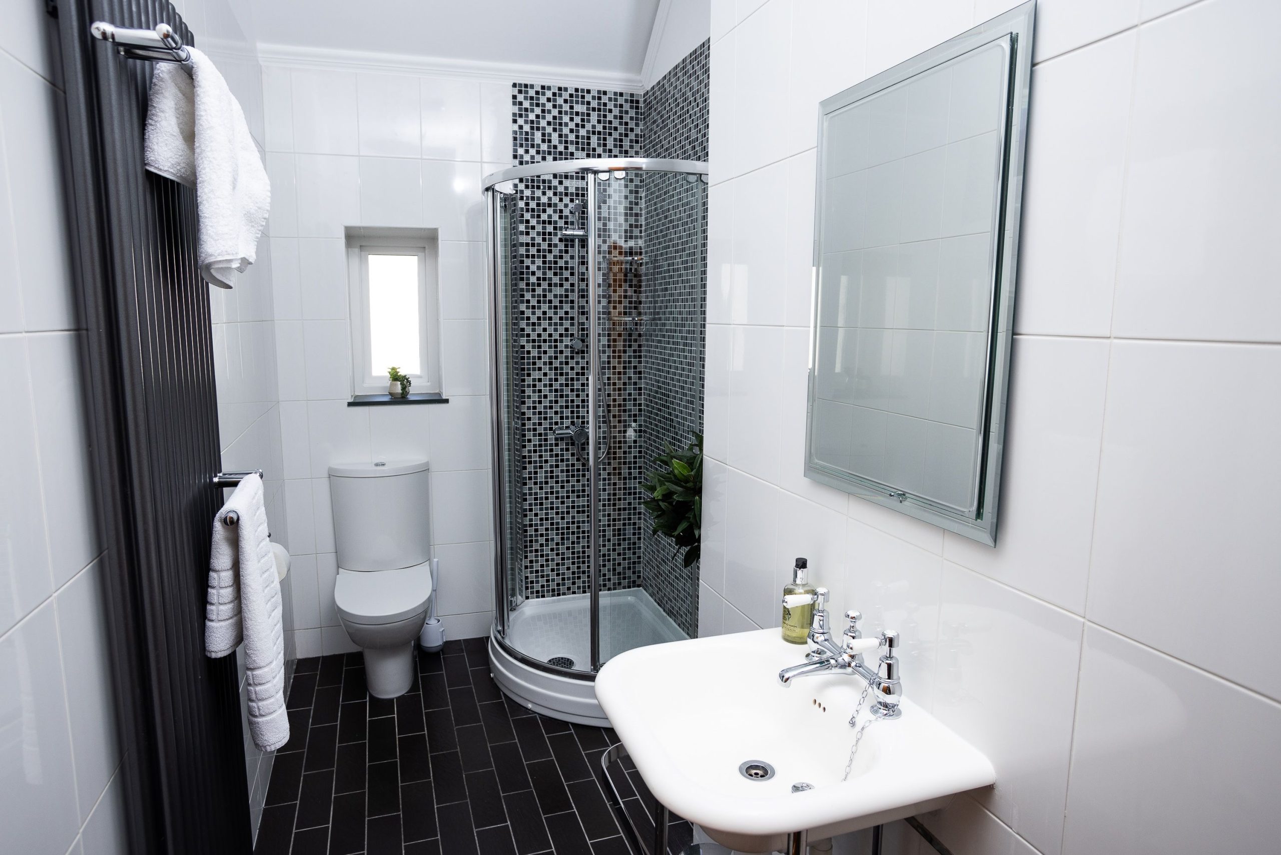 Second bathroom is off the landing with smart shower