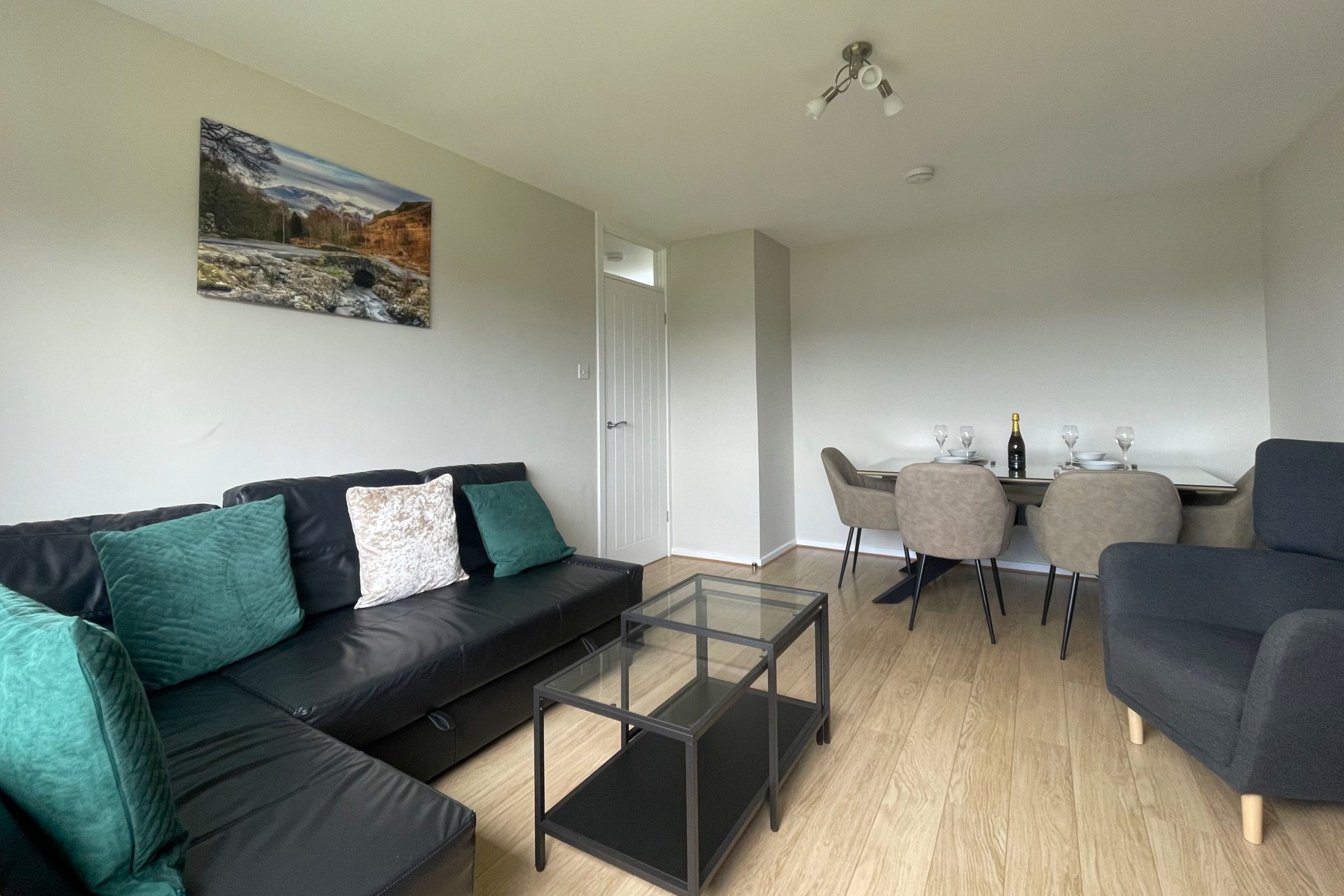 The property is decorated with a modern yet homely twist.