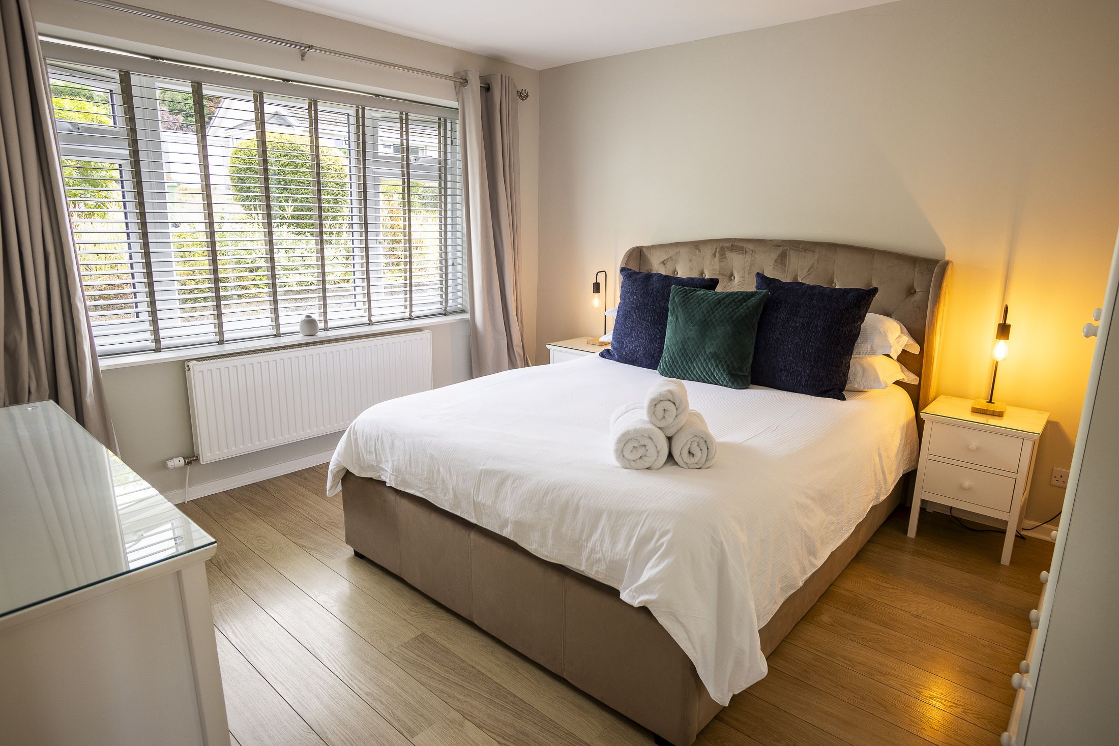 Comfortable bedrooms, with linen and towels provided.