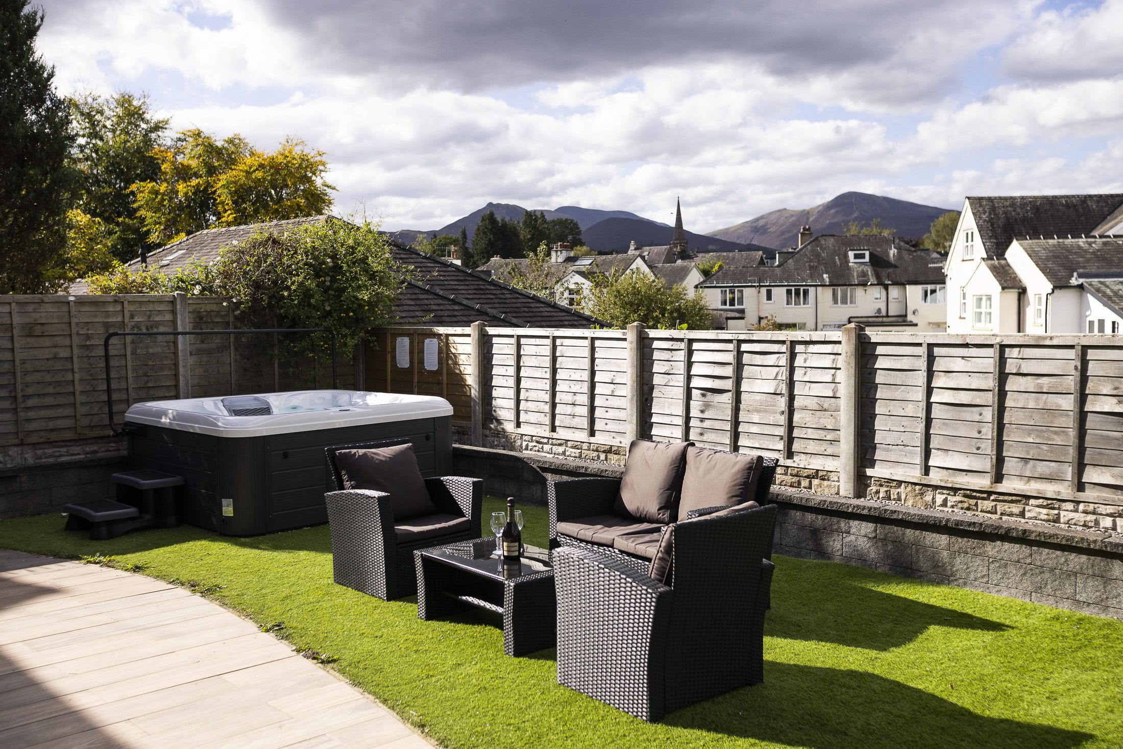 Relax in the garden, in the hot tub, with a glass, or for al-fresco dining.
