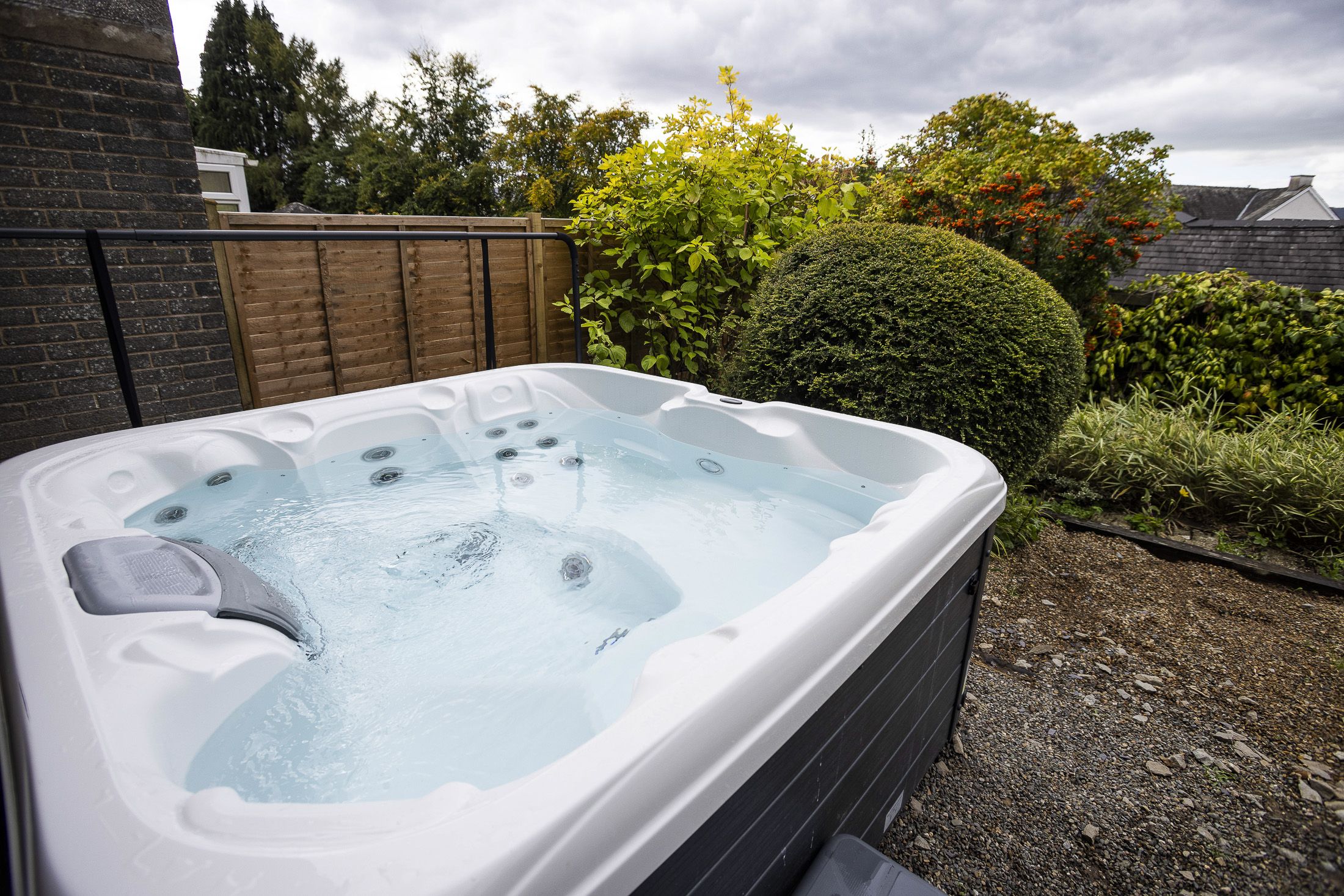 Unwind in the hot tub after a day on the fells.
