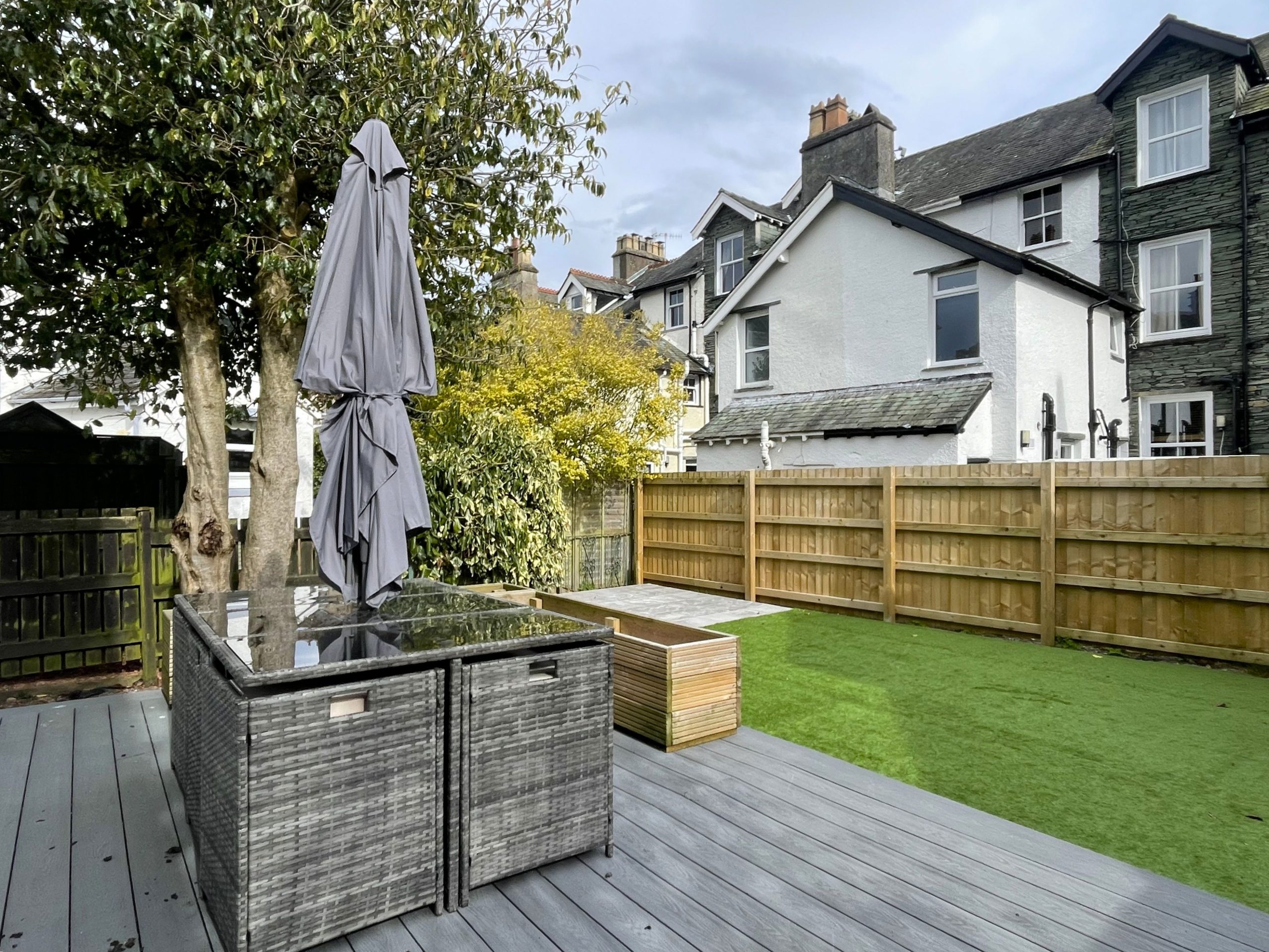 The property benefits from wonderful outdoor space