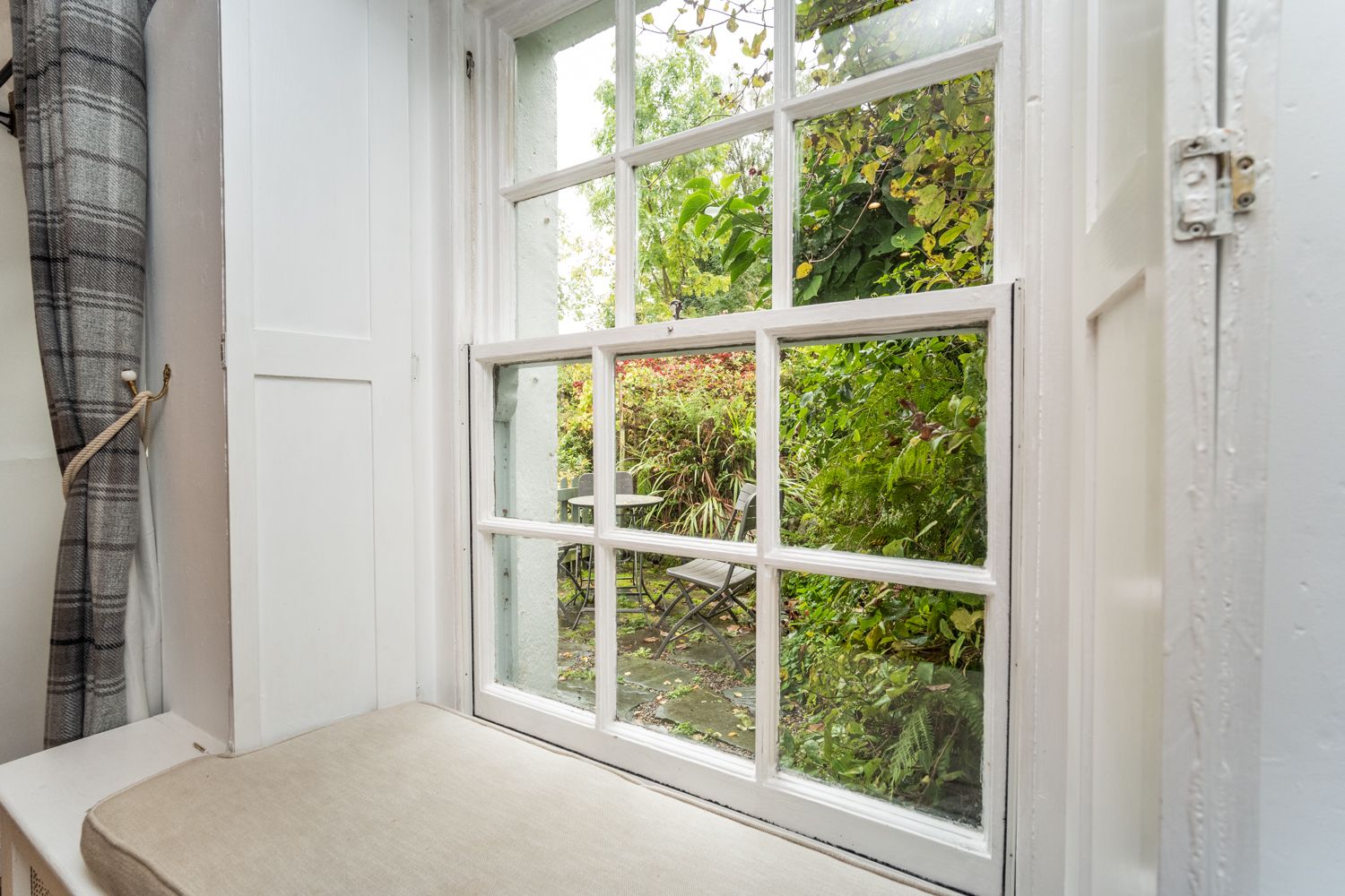 Relax and enjoy the view from the cosy window seat 