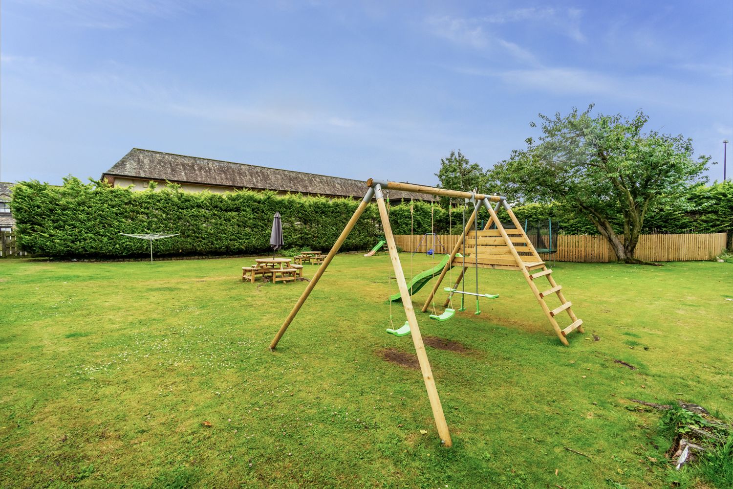 Children will love the large enclosed garden area