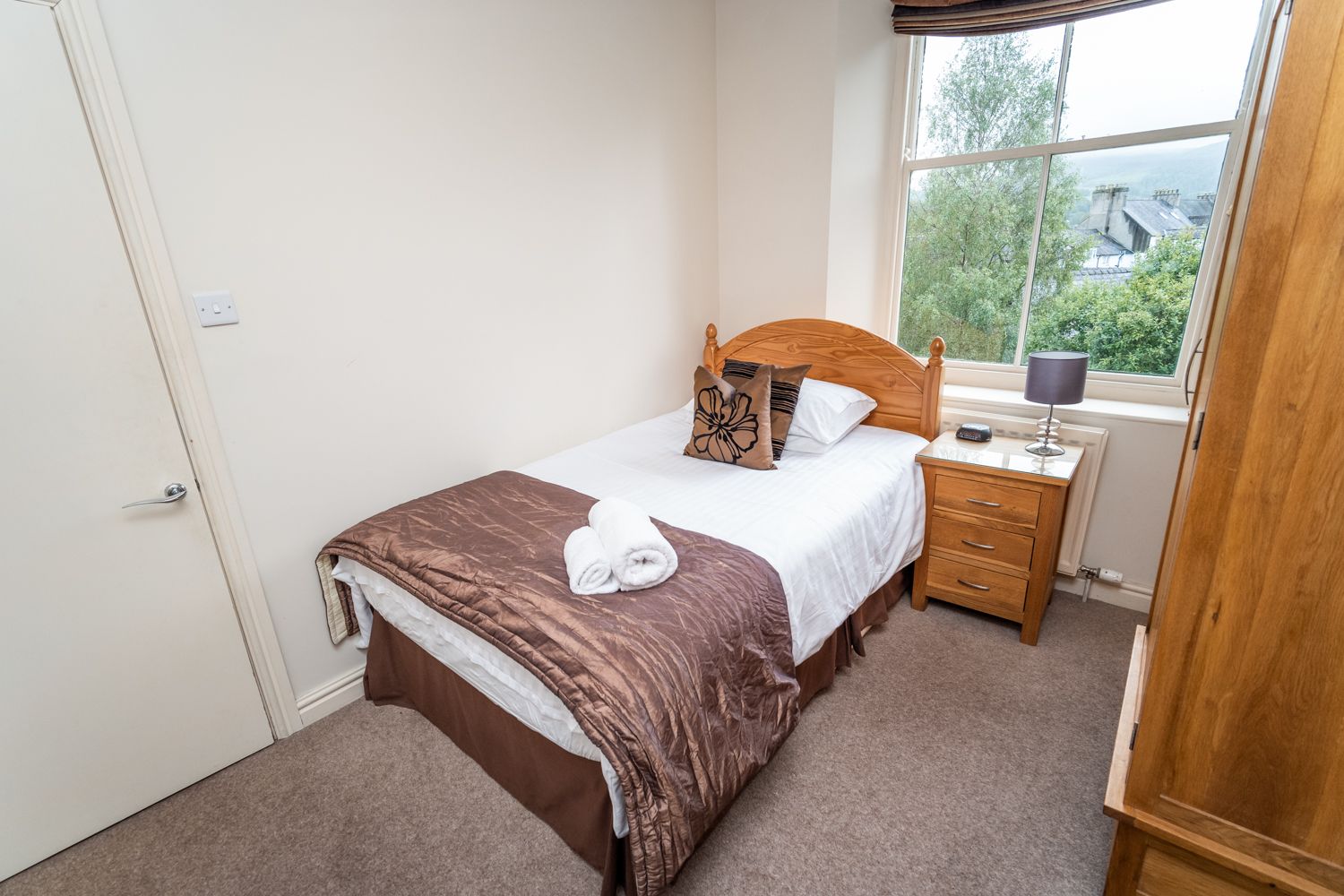 This bedroom is at the rear of the property
