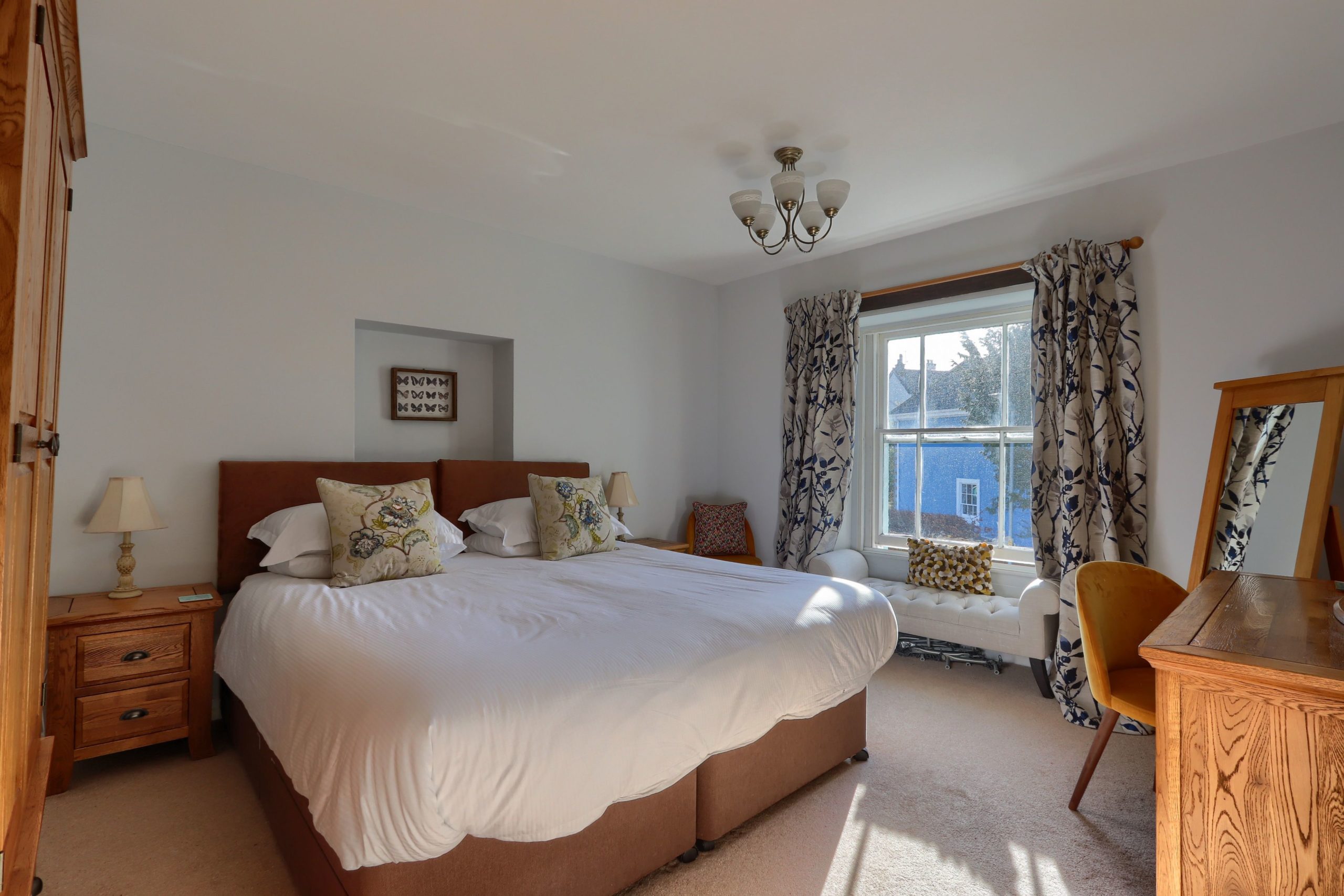 On the first floor is the master bedroom with super-king sized bed, which can be changed to a twin for an extra fee