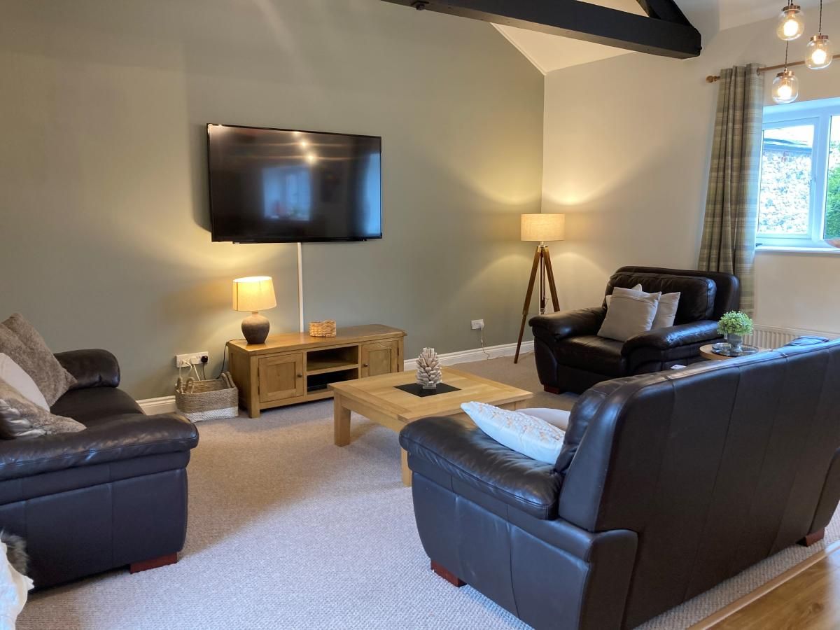 There is plenty of space for the whole family to relax and watch TV together