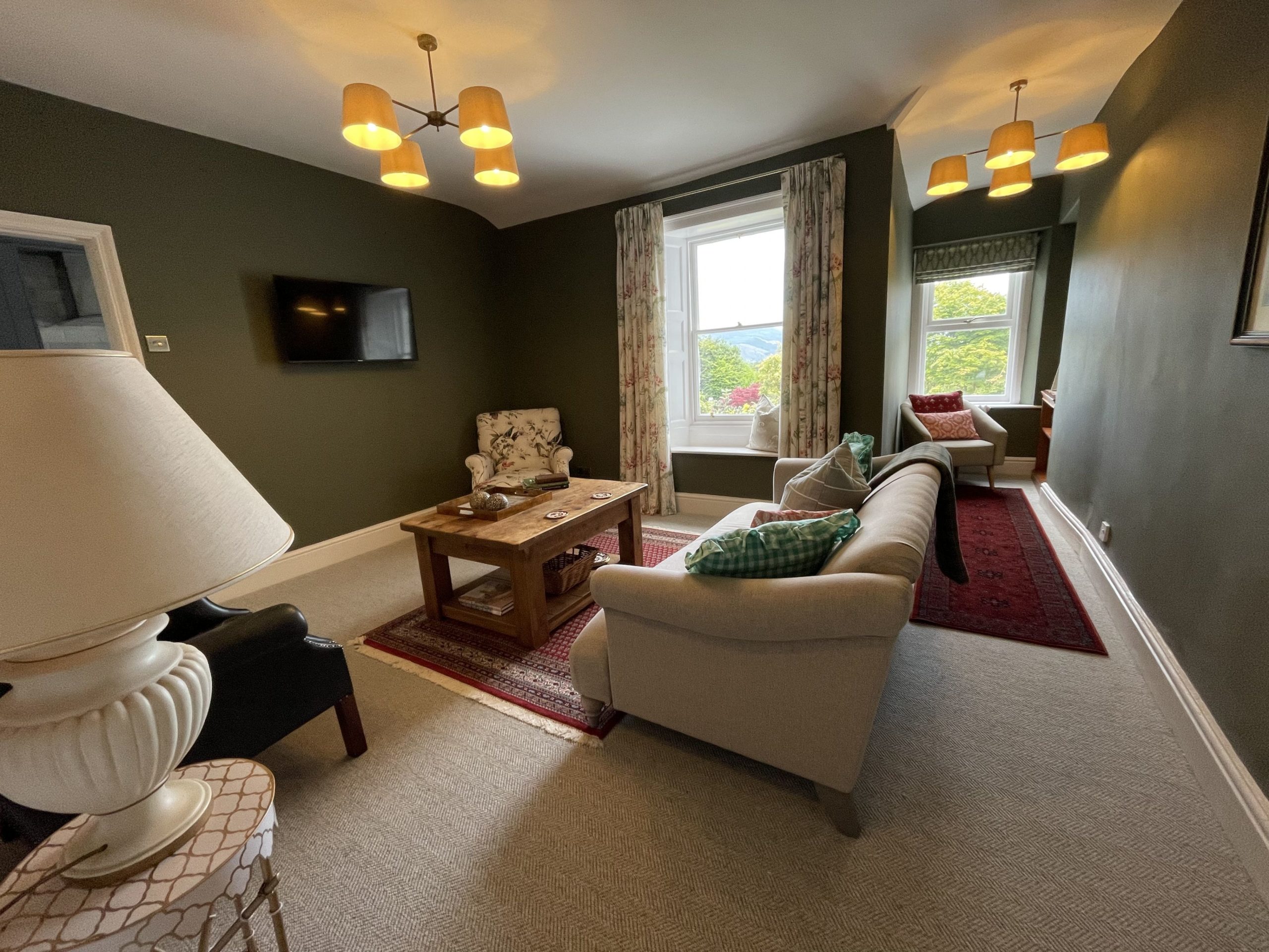 The property is pet friendly, so your four legged friend can relax with you in the living room