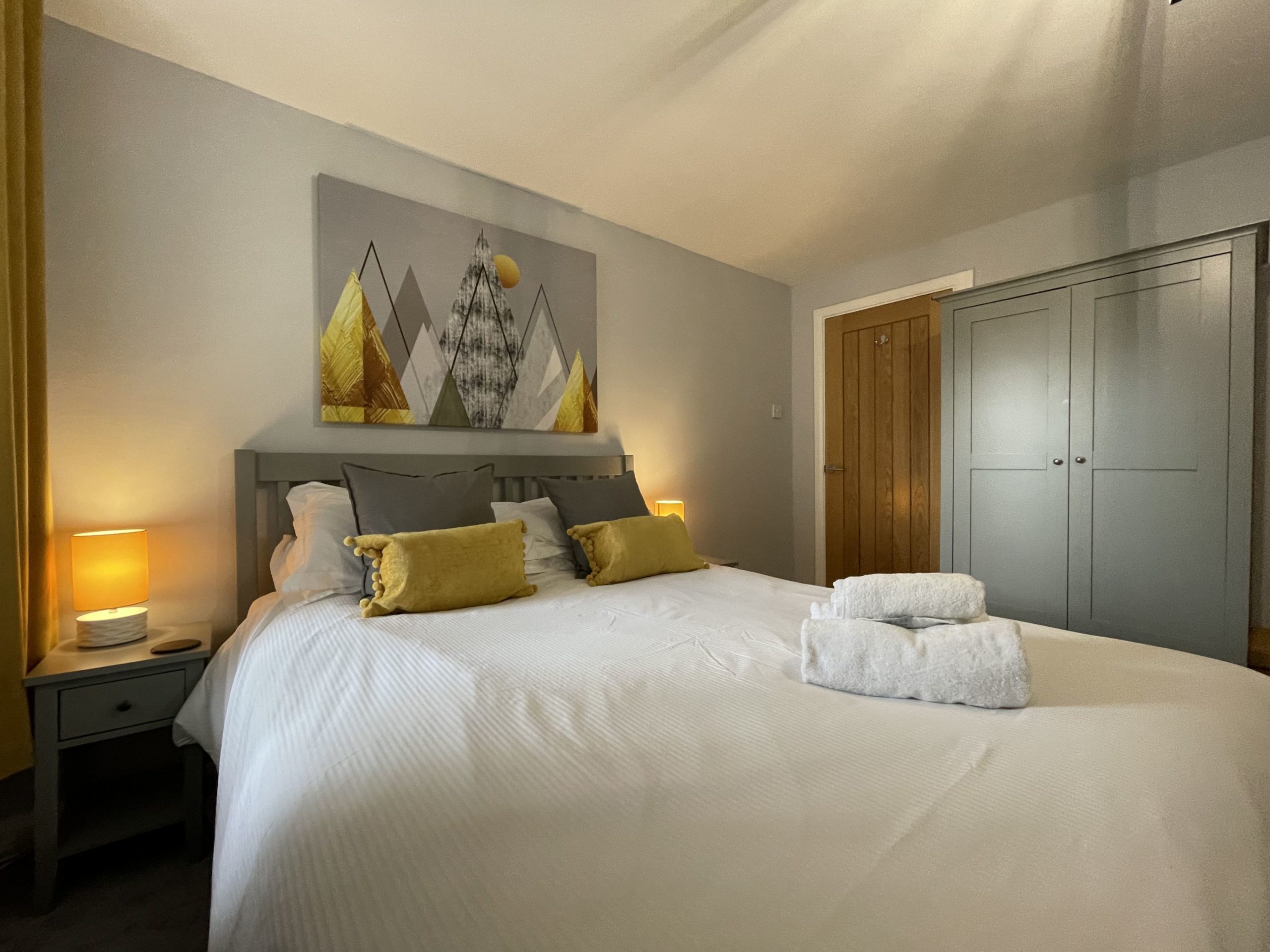 You have plenty of storage space for luggage in the double bedroom