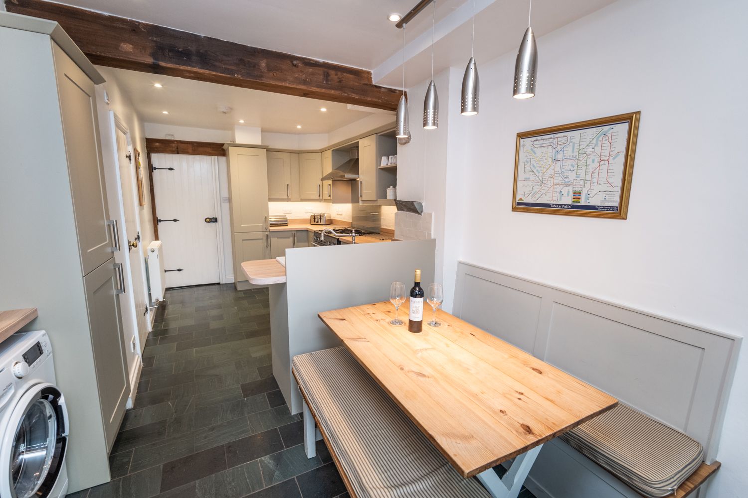 The kitchen has everything you need to make delicious meals at Barf Cottage