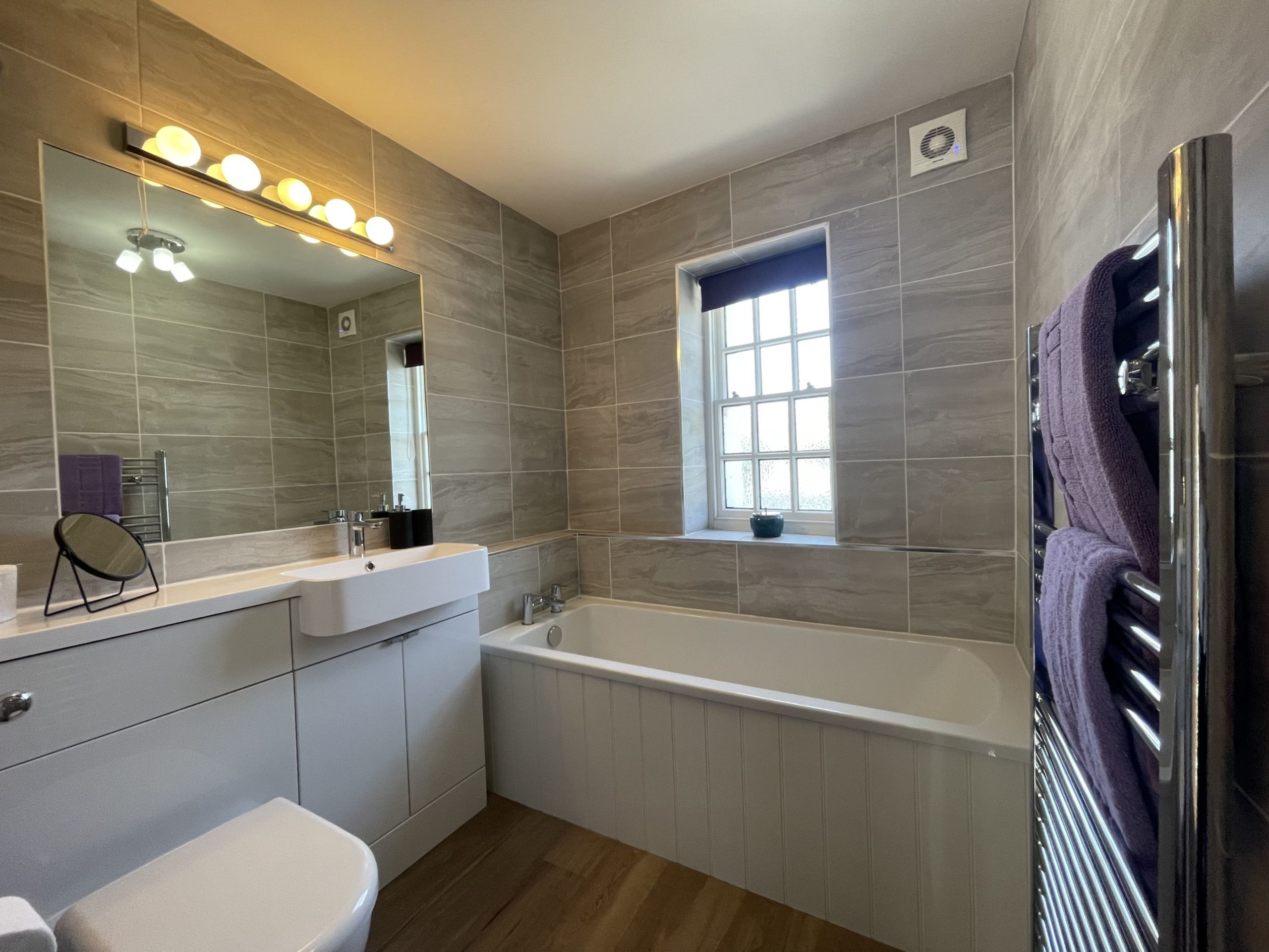 The main bathroom is found on the 1st floor 