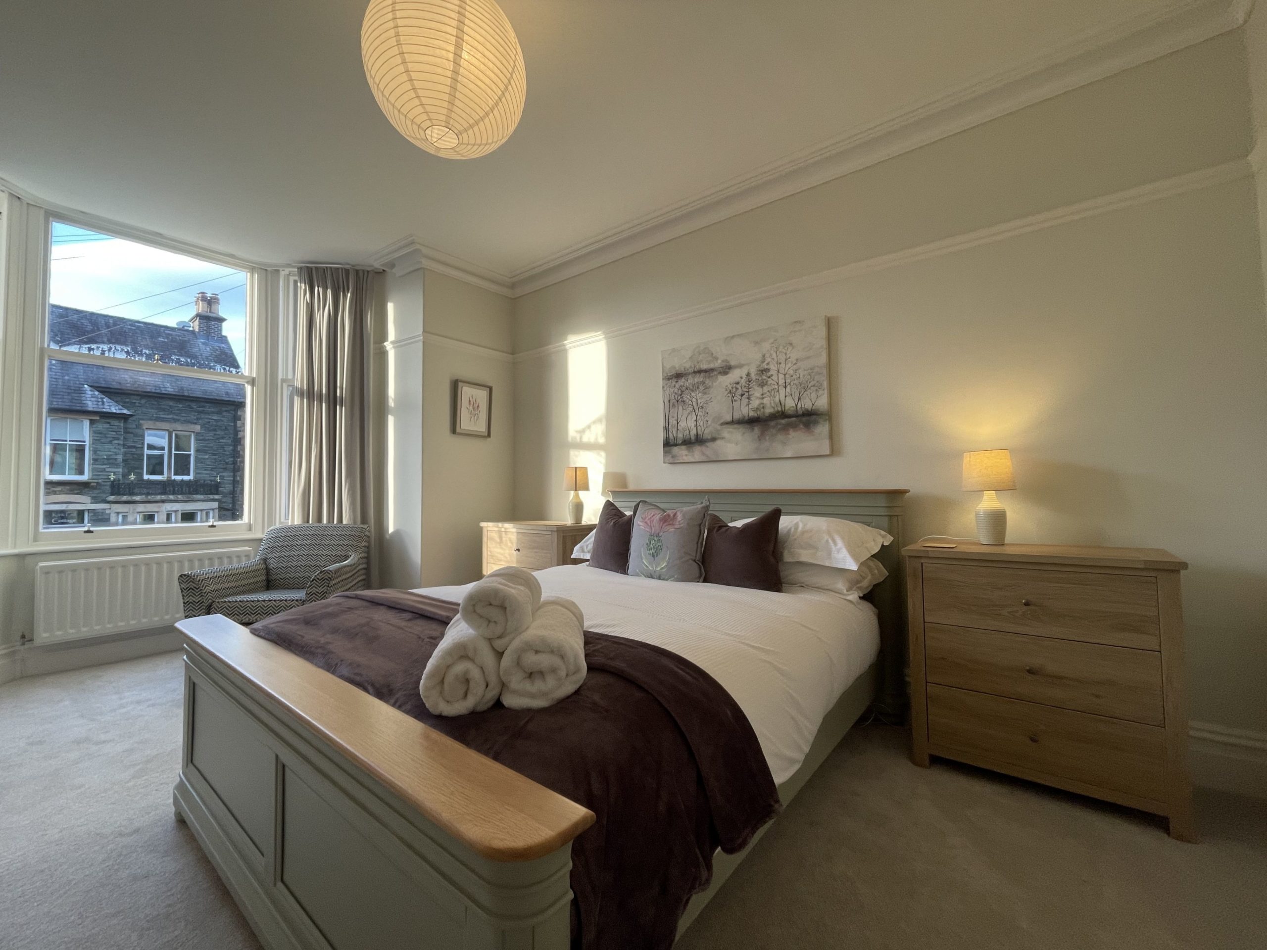 The room is very spacious and could also accommodate a travel cot or Z-bed