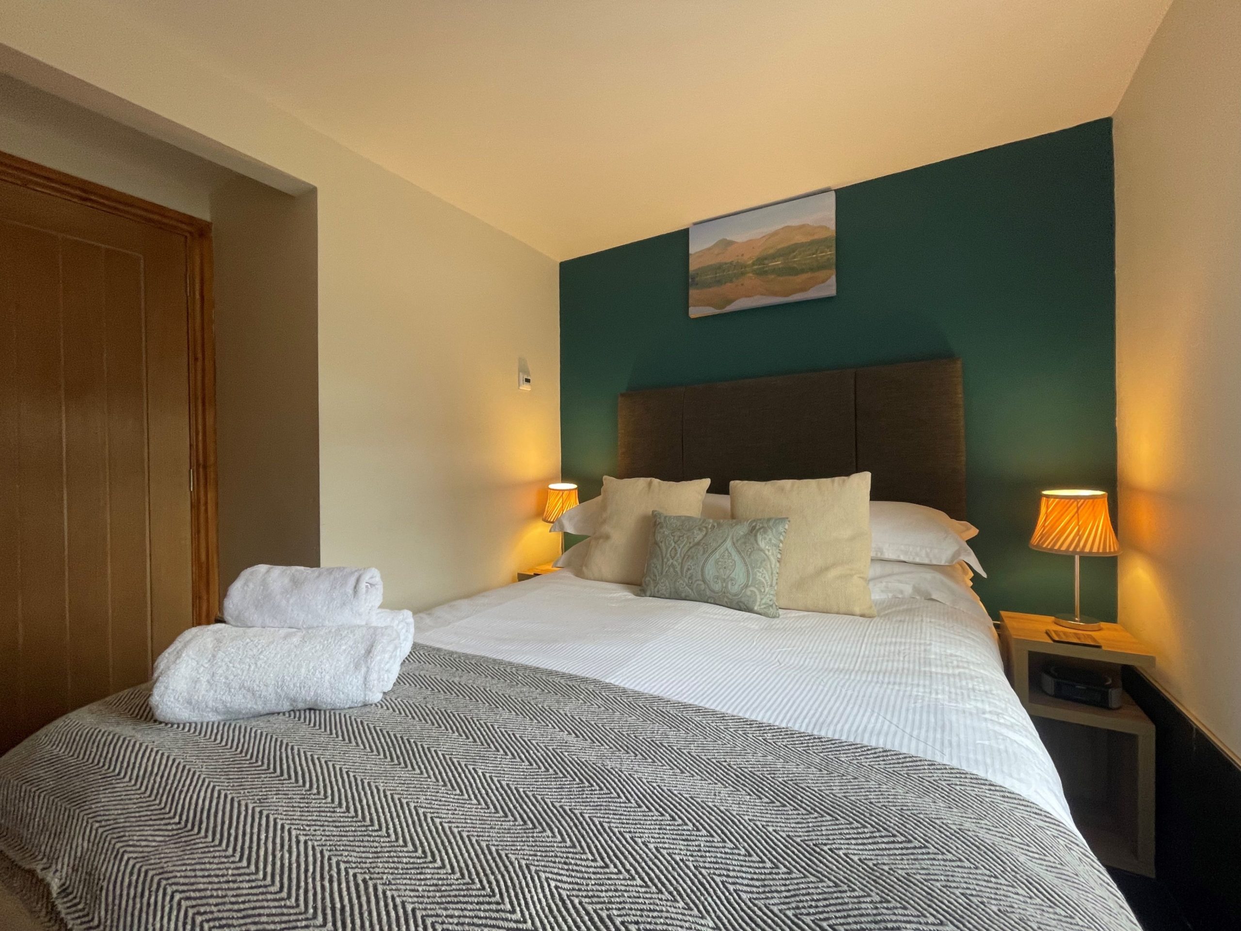 The double bedroom is a comfortable space located on the ground floor