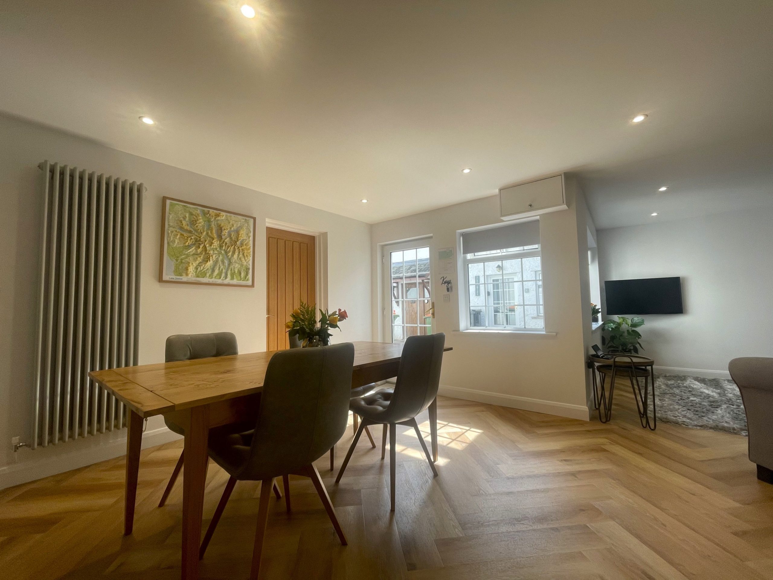 The 18h century cottage has a beautiful modern interior
