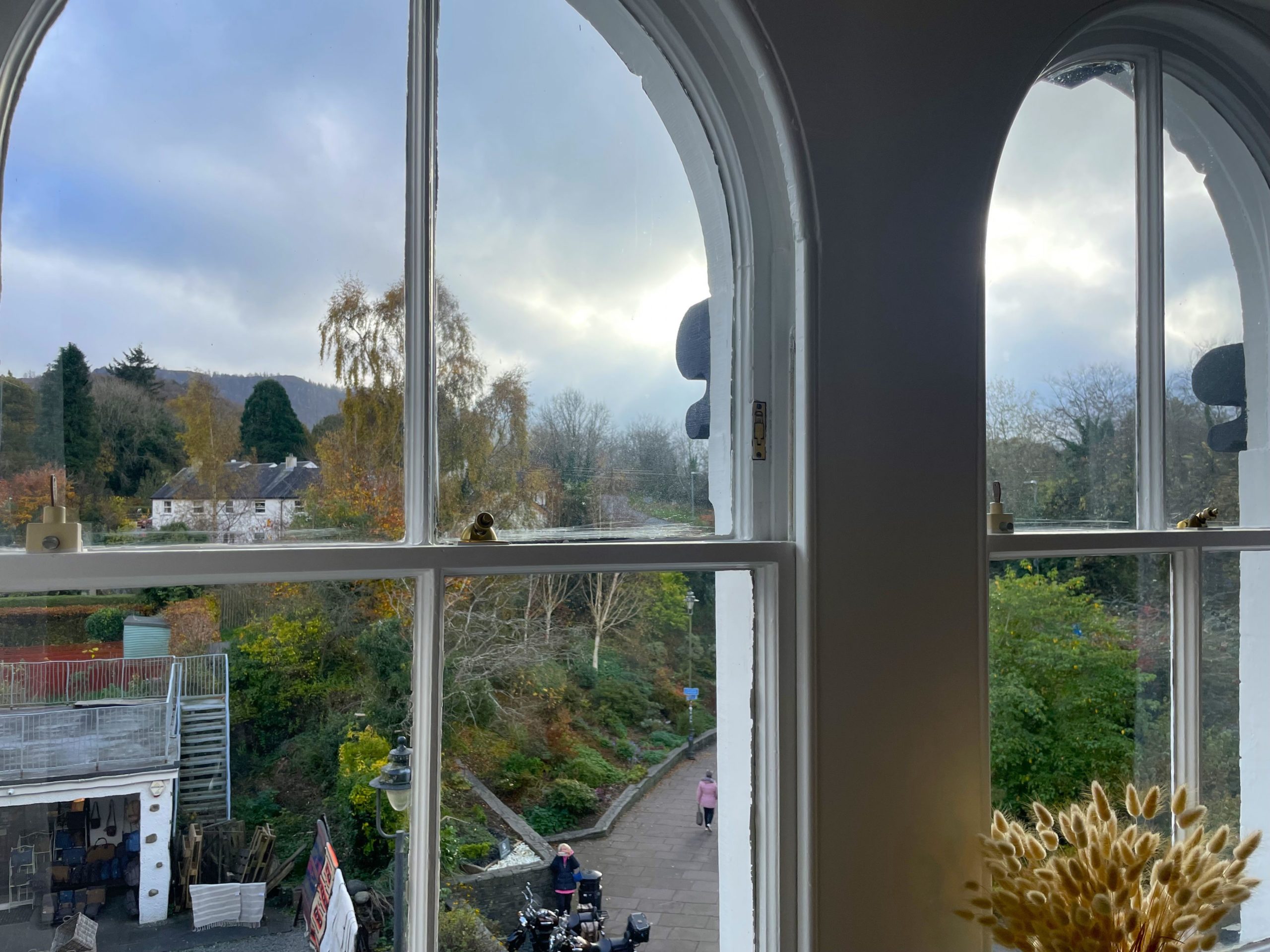 From the living room you can look out to Walla Crag 