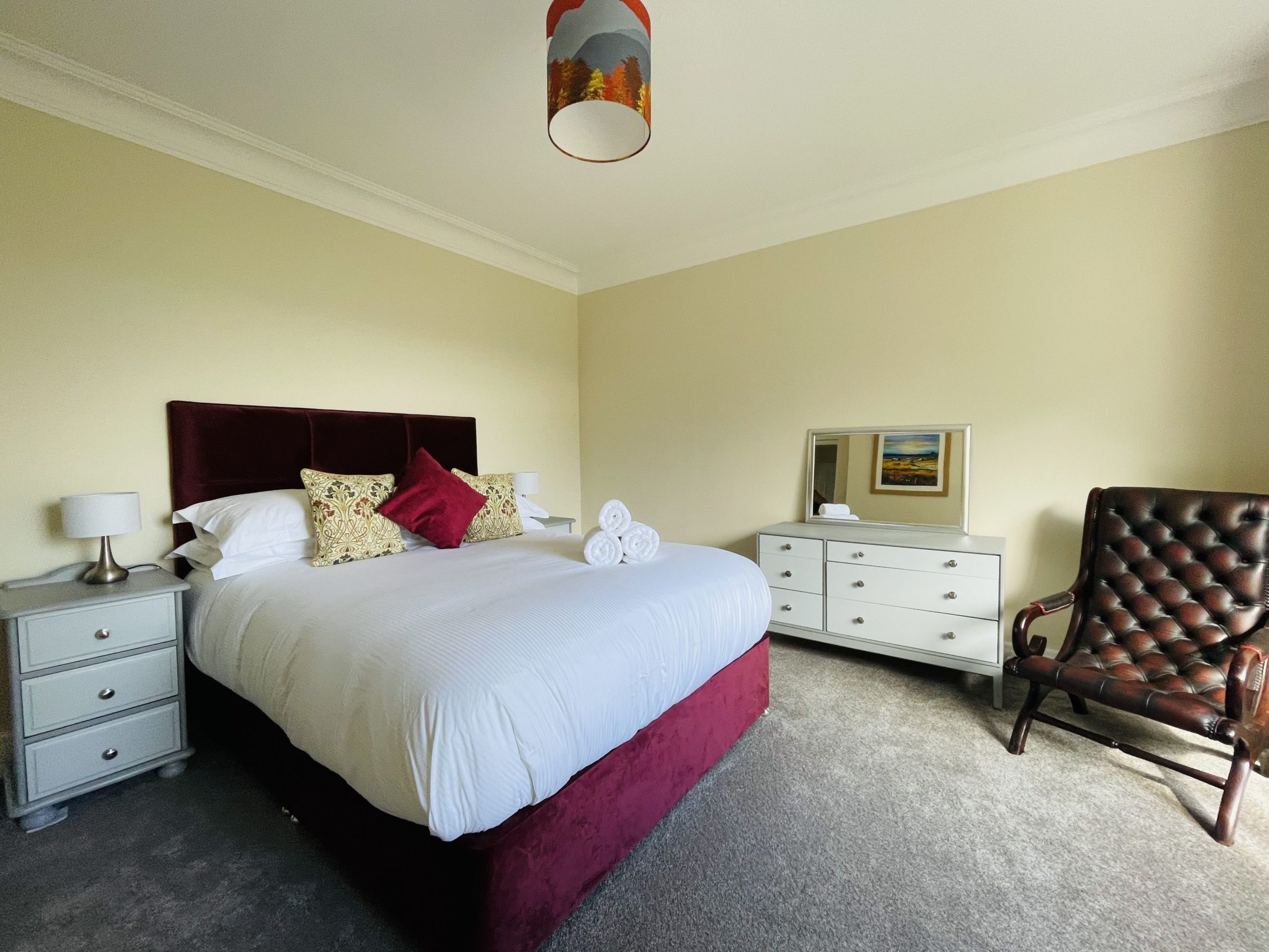 A second king bedroom can be accessed through the kitchen