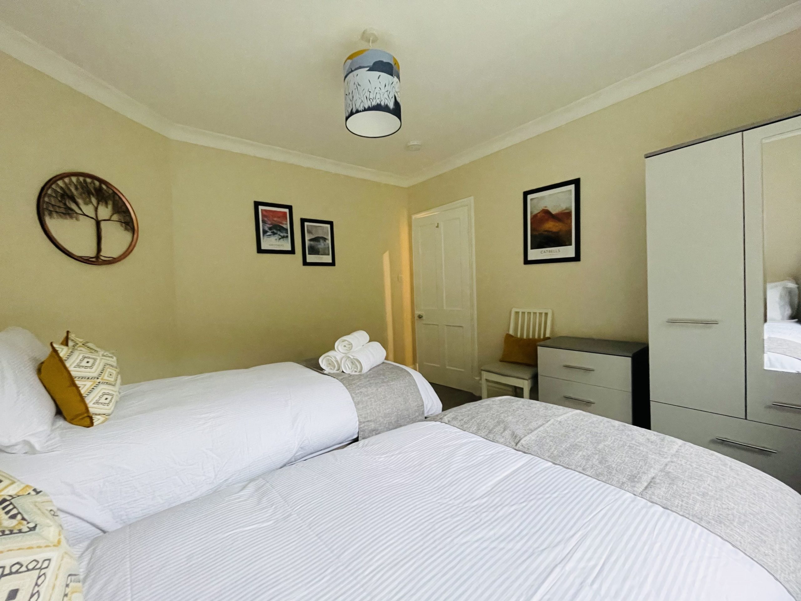 The pretty twin bedroom can be made up as a super-king upon request